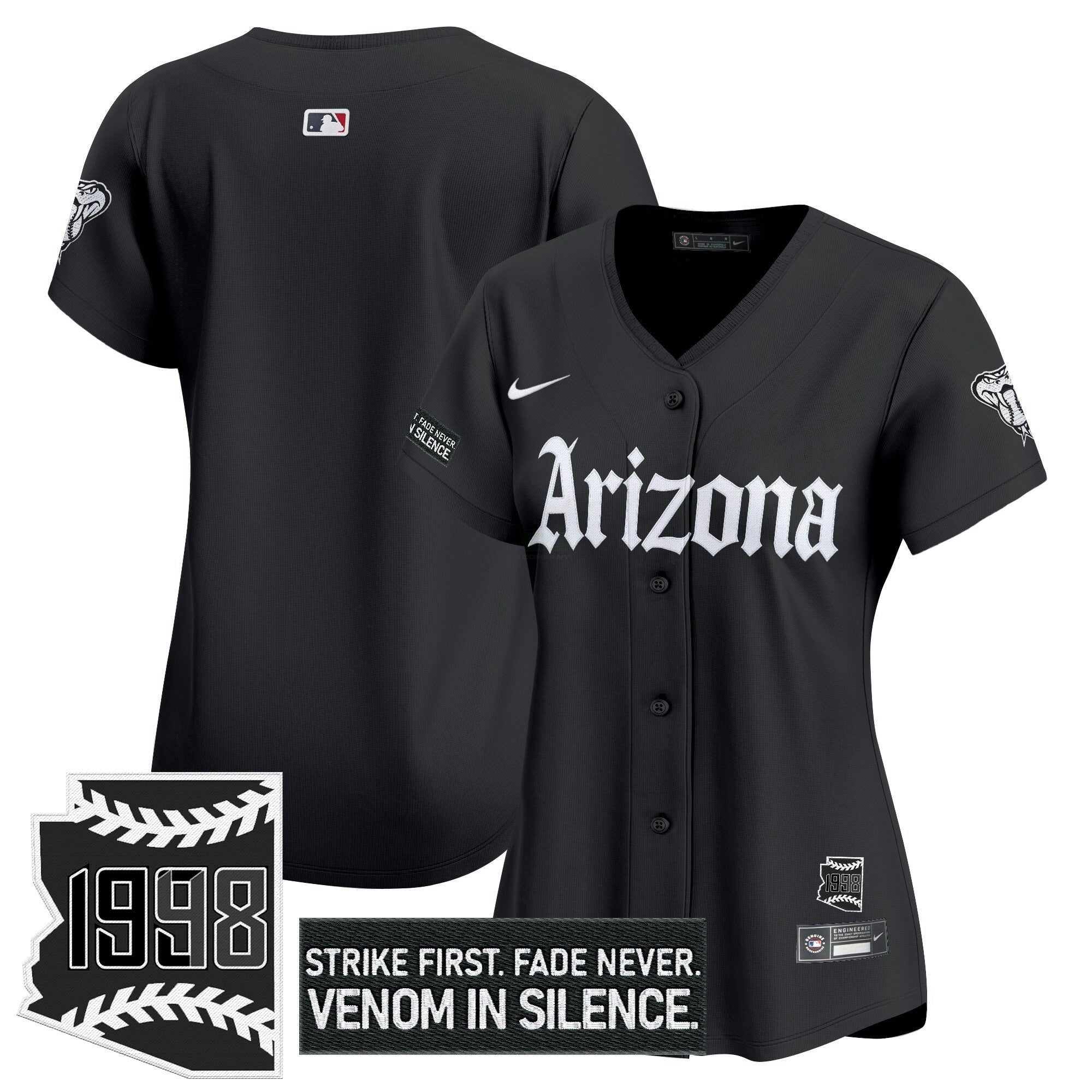 Camisa MLB Women’s Arizona ‘Gothic Desert Fang Edition’ Vapor Premier Limited Jersey