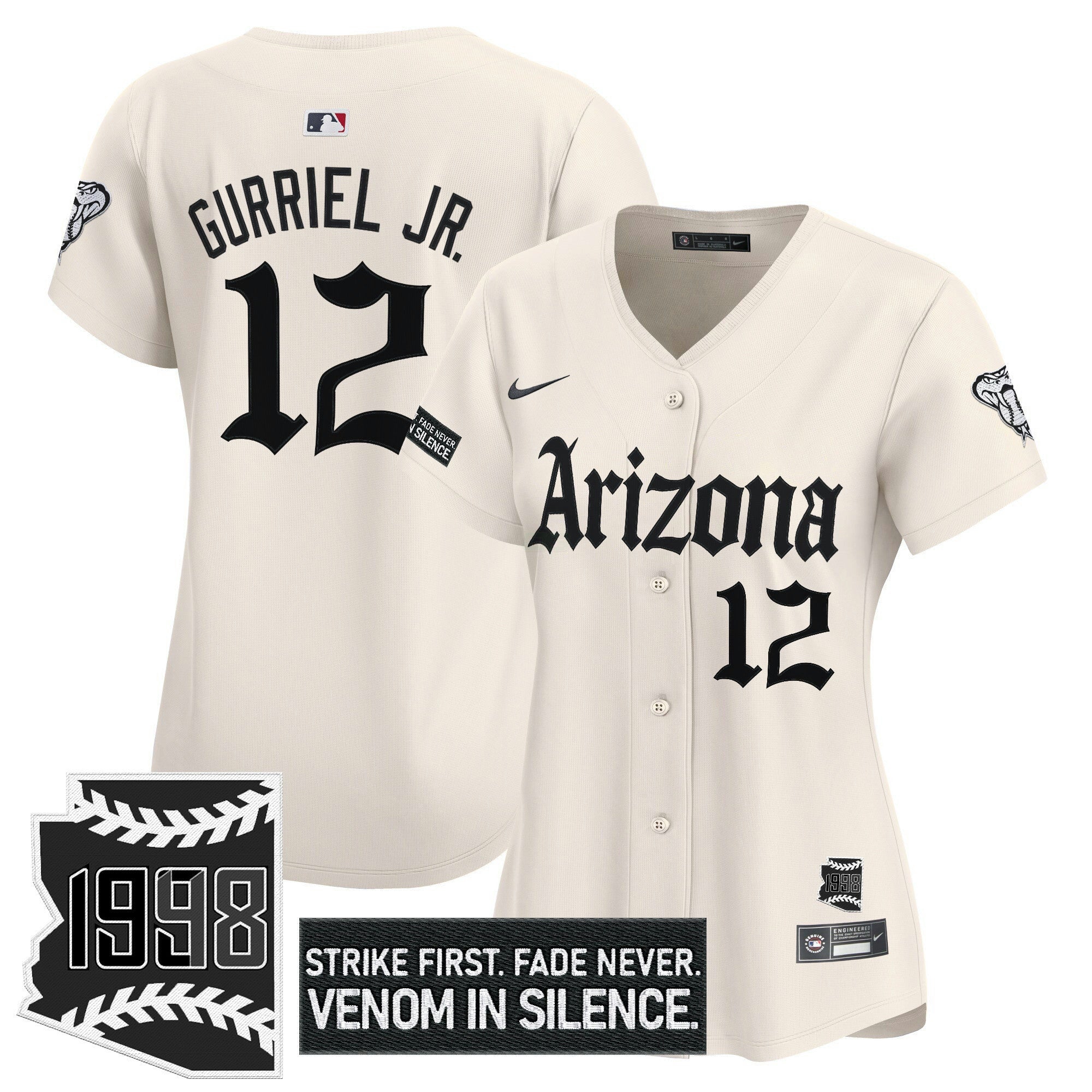 Camisa MLB Women’s Arizona ‘Gothic Desert Fang Edition’ Vapor Premier Limited Jersey