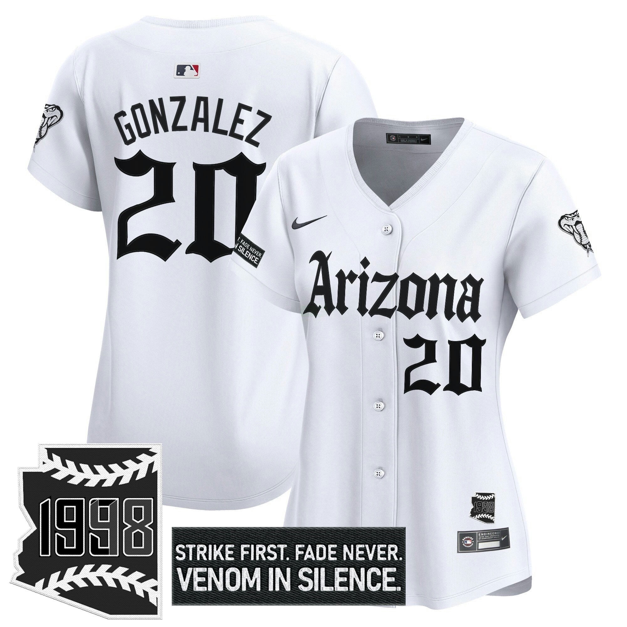 Camisa MLB Women’s Arizona ‘Gothic Desert Fang Edition’ Vapor Premier Limited Jersey