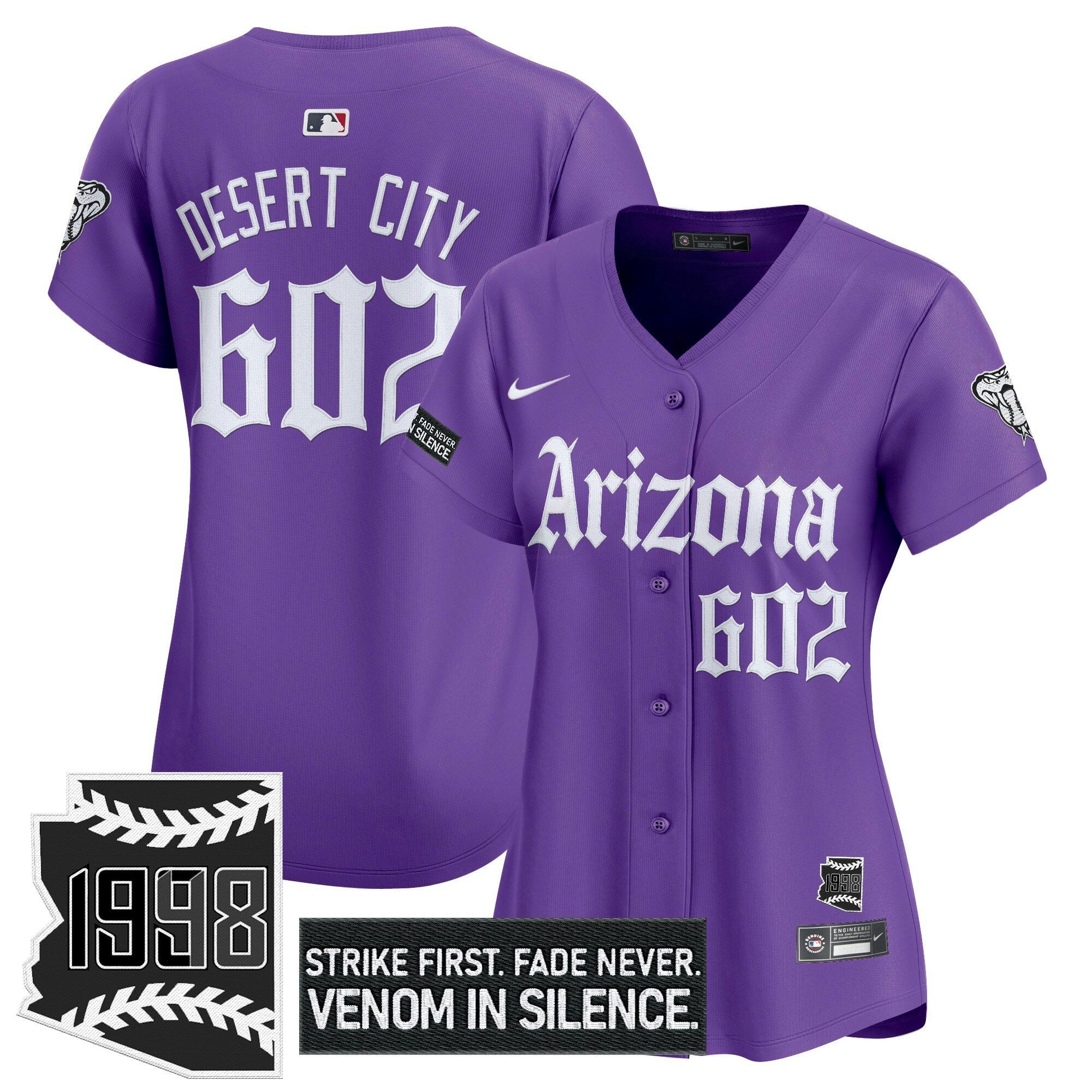 Camisa MLB Women’s Arizona ‘Gothic Desert Fang Edition’ Vapor Premier Limited Jersey