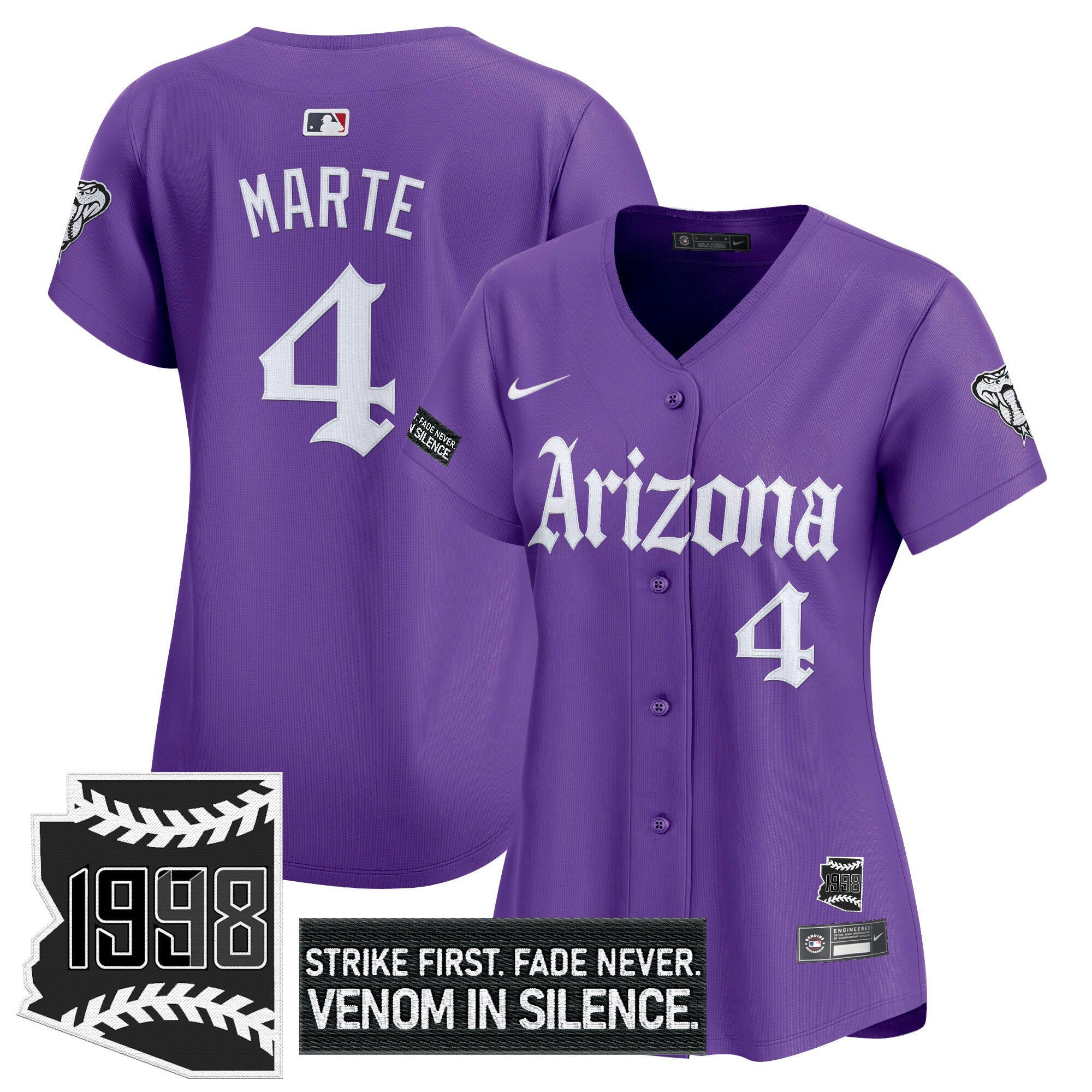Camisa MLB Women’s Arizona ‘Gothic Desert Fang Edition’ Vapor Premier Limited Jersey