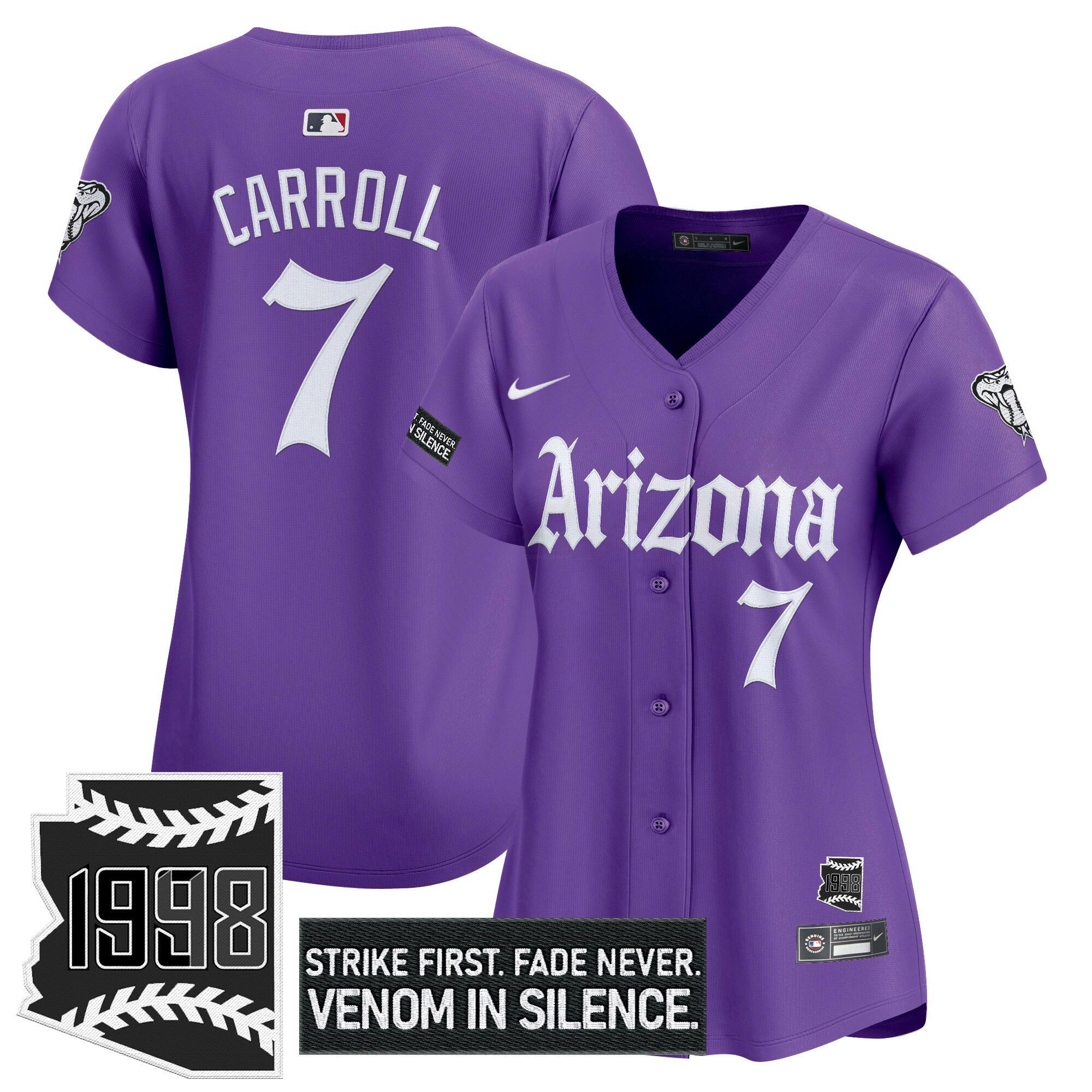 Camisa MLB Women’s Arizona ‘Gothic Desert Fang Edition’ Vapor Premier Limited Jersey