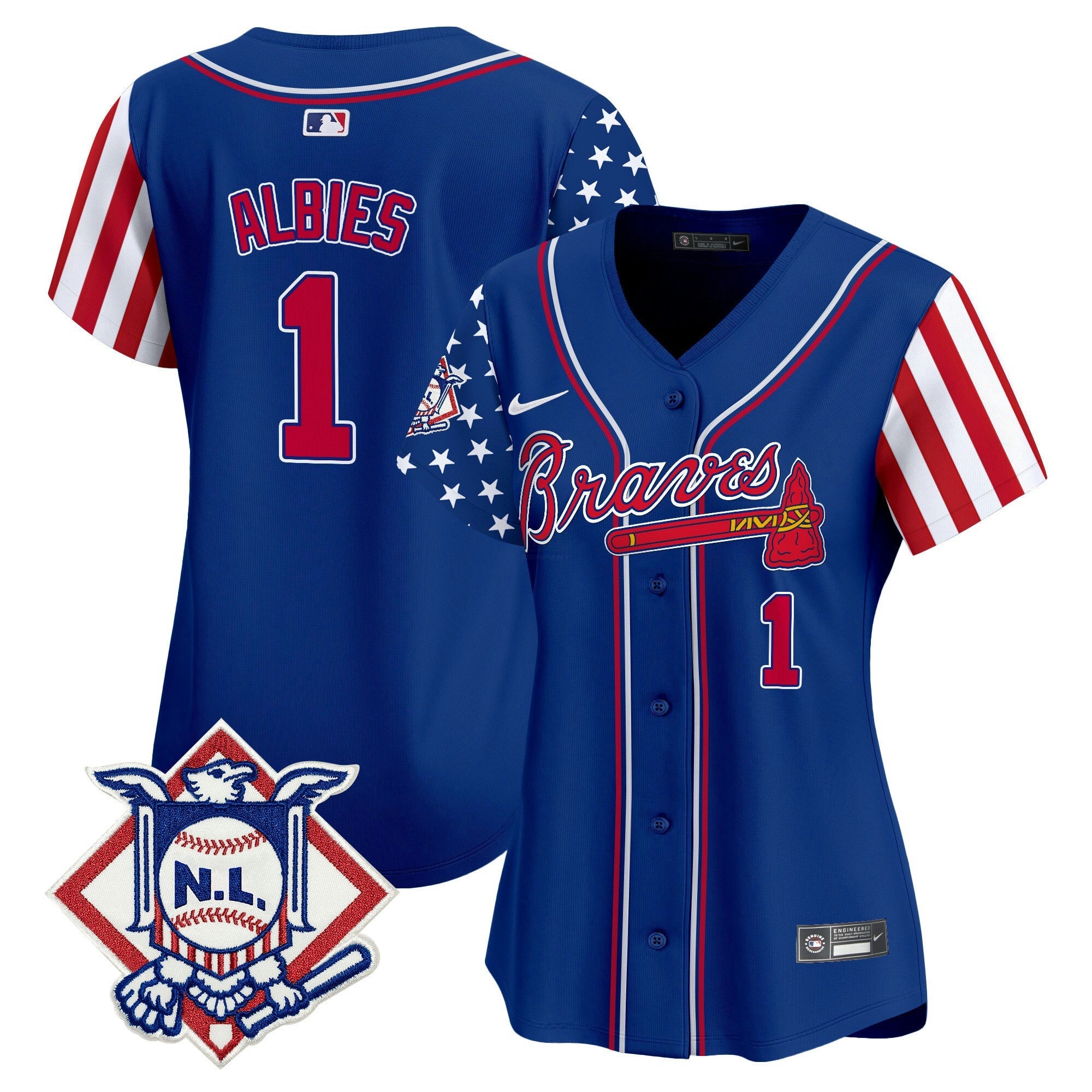 Camisa MLB Women’s Atlanta 2024 Fourth of July Vapor Premier Limited Jersey V2