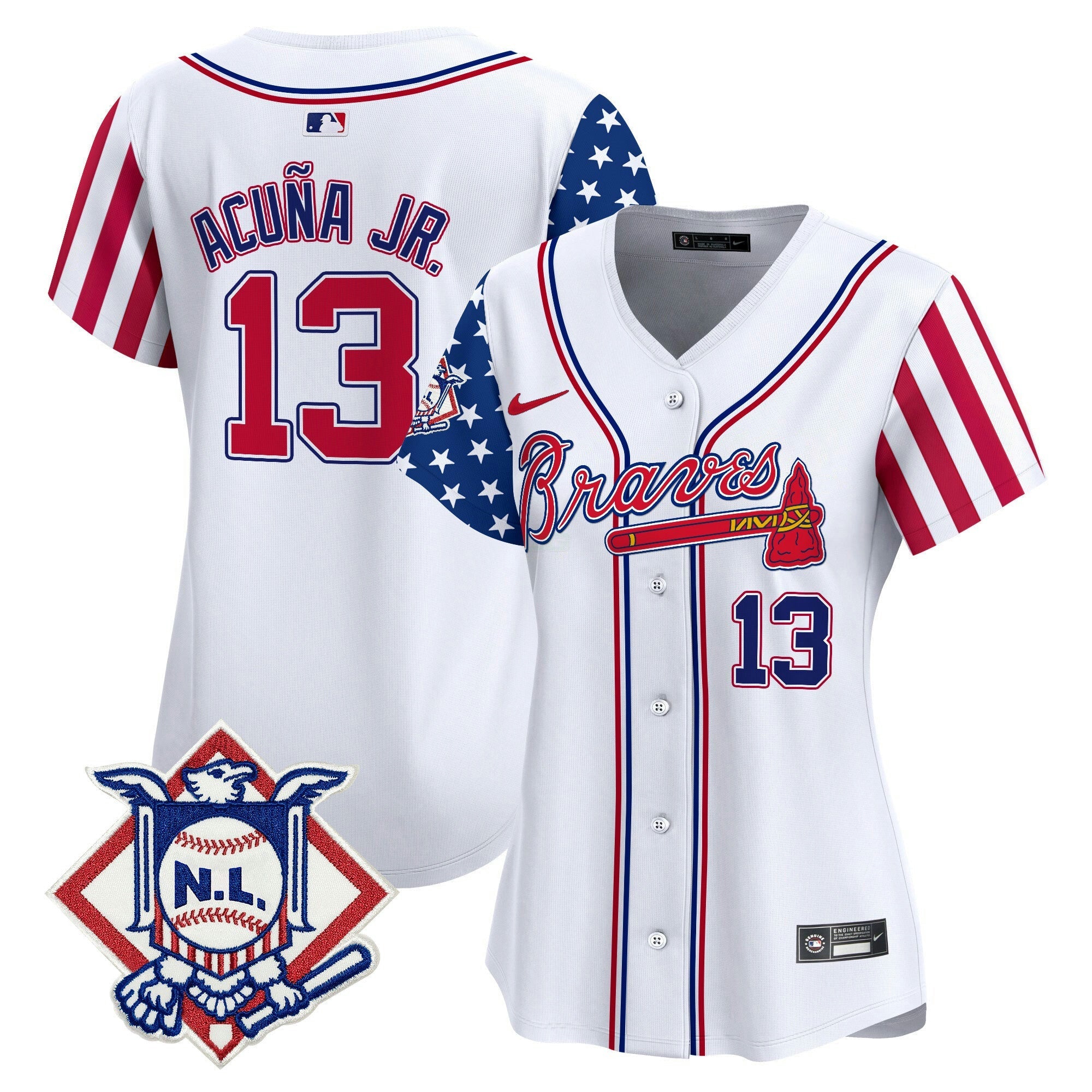 Camisa MLB Women’s Atlanta 2024 Fourth of July Vapor Premier Limited Jersey V2