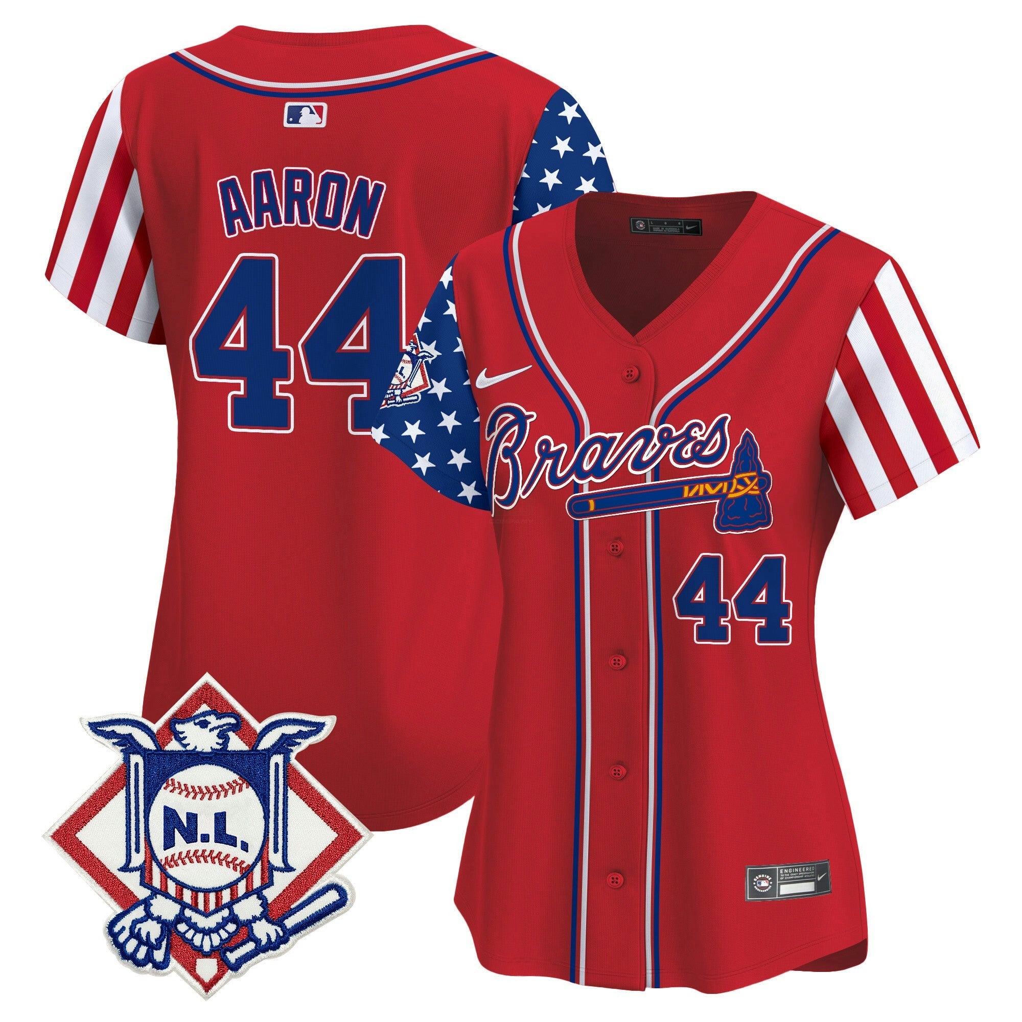 Camisa MLB Women’s Atlanta 2024 Fourth of July Vapor Premier Limited Jersey V2
