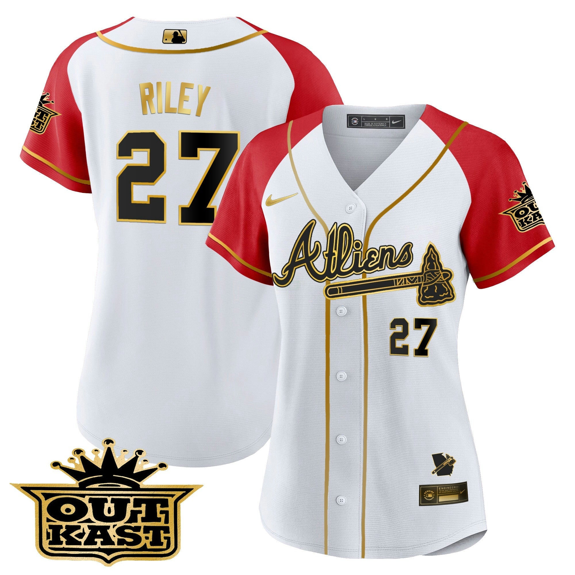Camisa MLB Women’s Atlanta Atliens Gold Alternativa Jersey