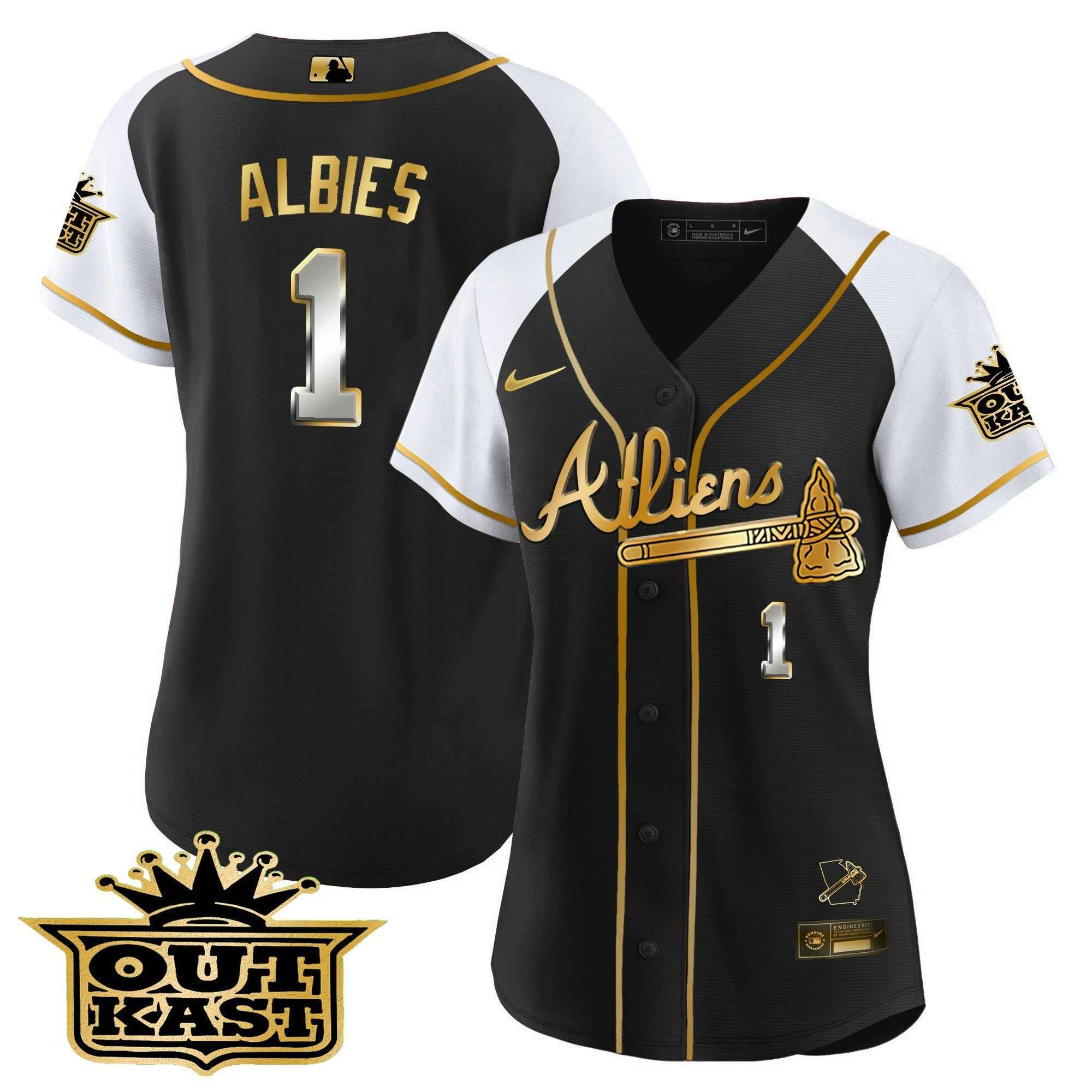 Camisa MLB Women’s Atlanta Atliens Gold Alternativa Jersey