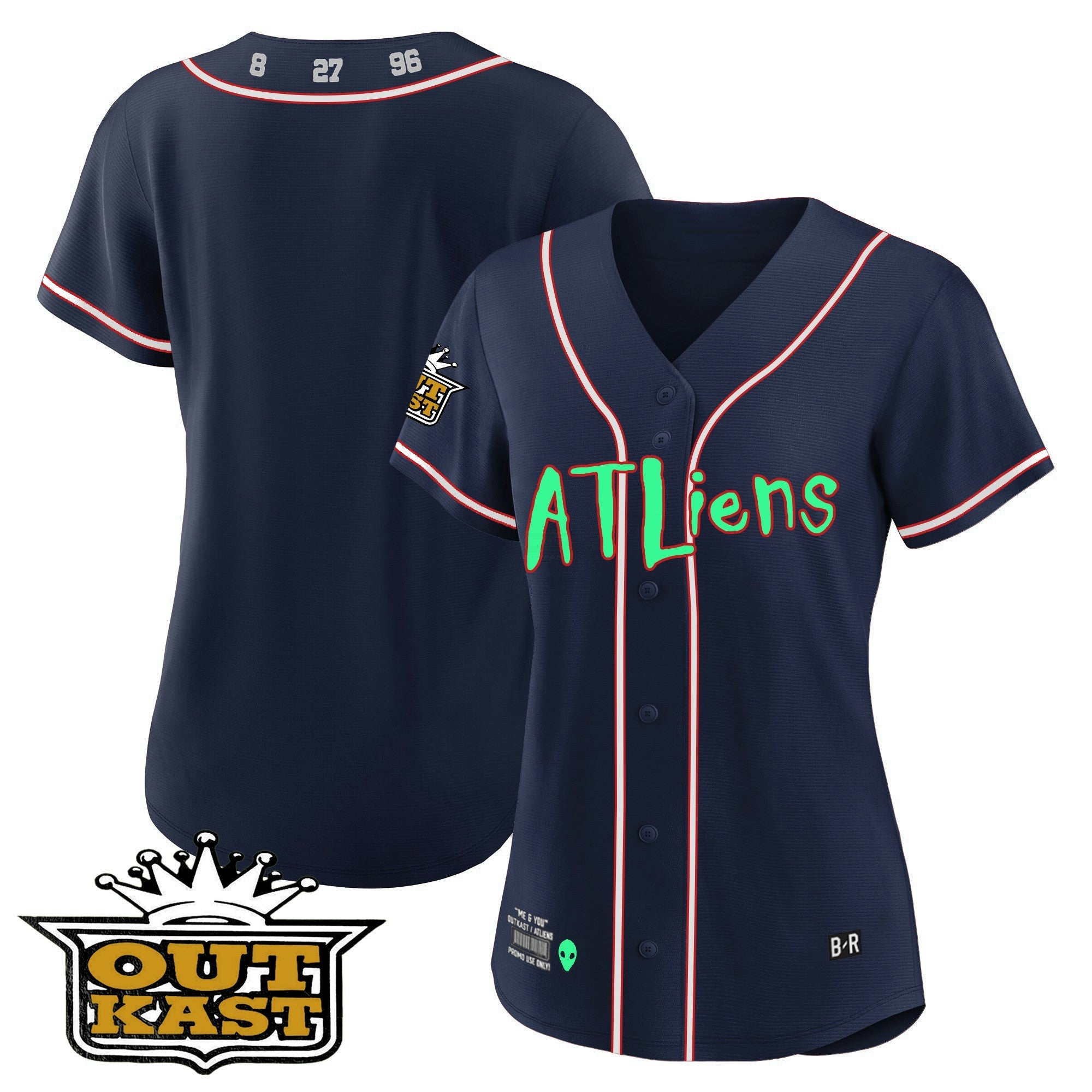 Camisa MLB Women’s Atlanta Atliens Jersey – Galaxy Version – Stitched