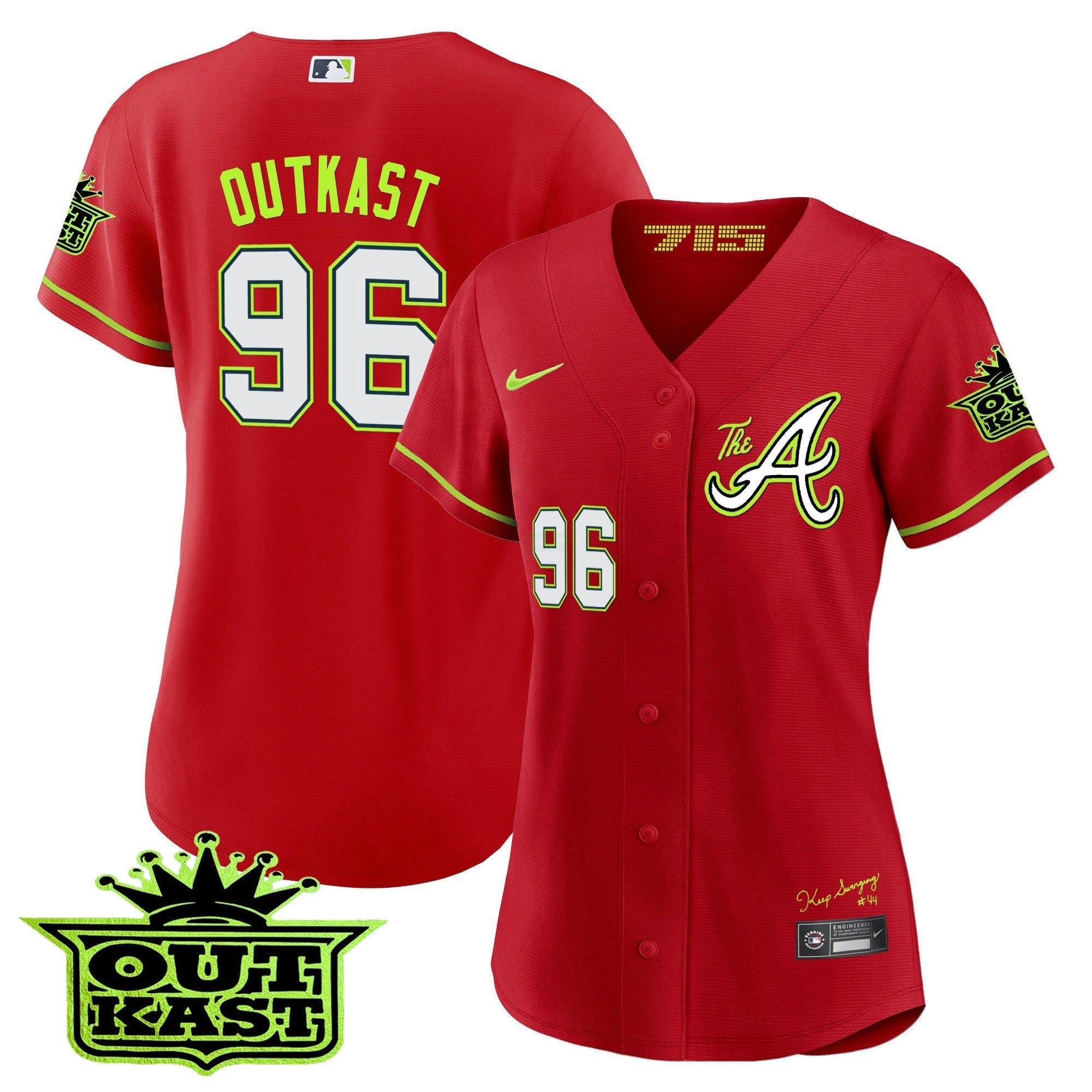 Camisa MLB Women’s Atlanta Atliens The A Jersey