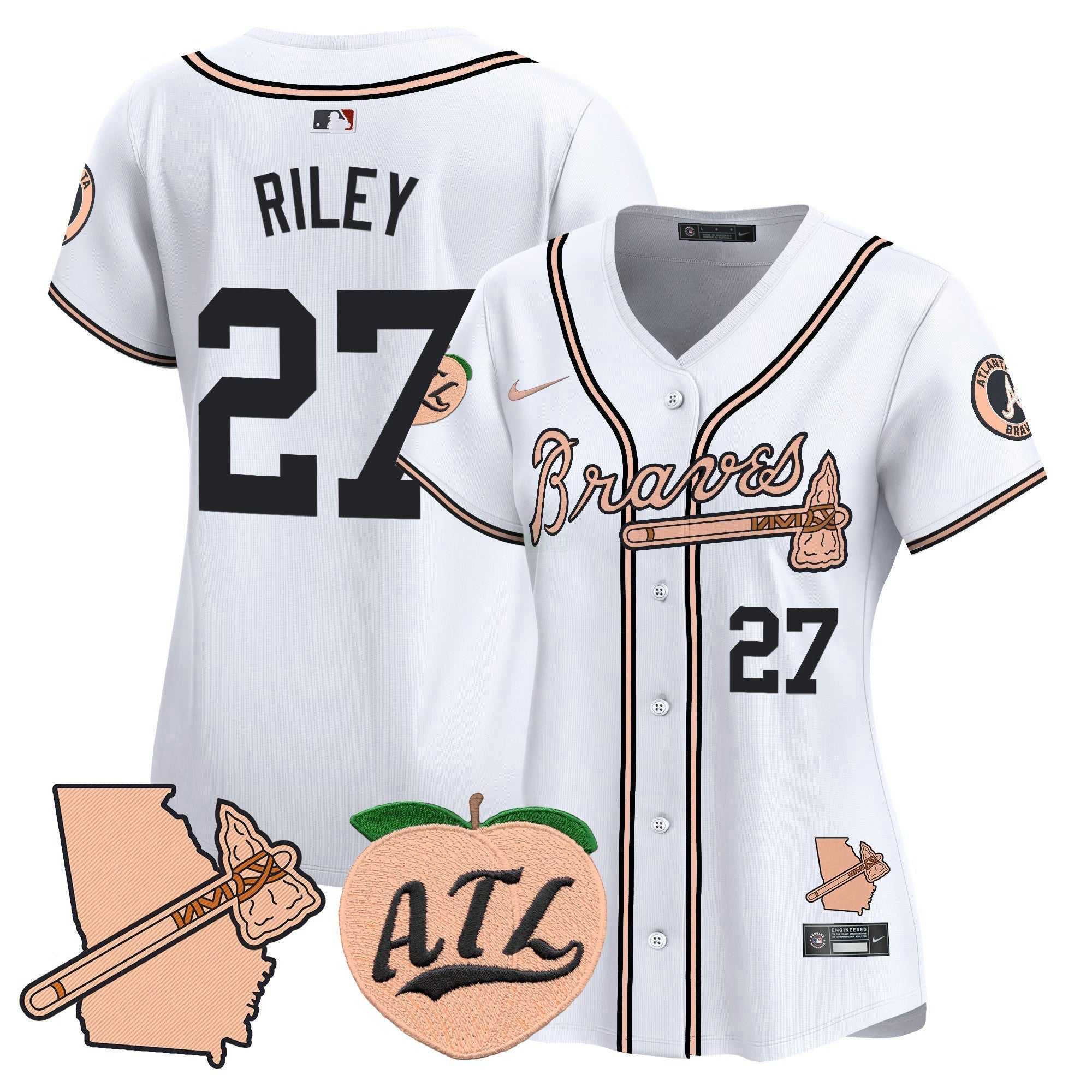Camisa MLB Women’s Atlanta Peach Vapor Premier Limited Jersey