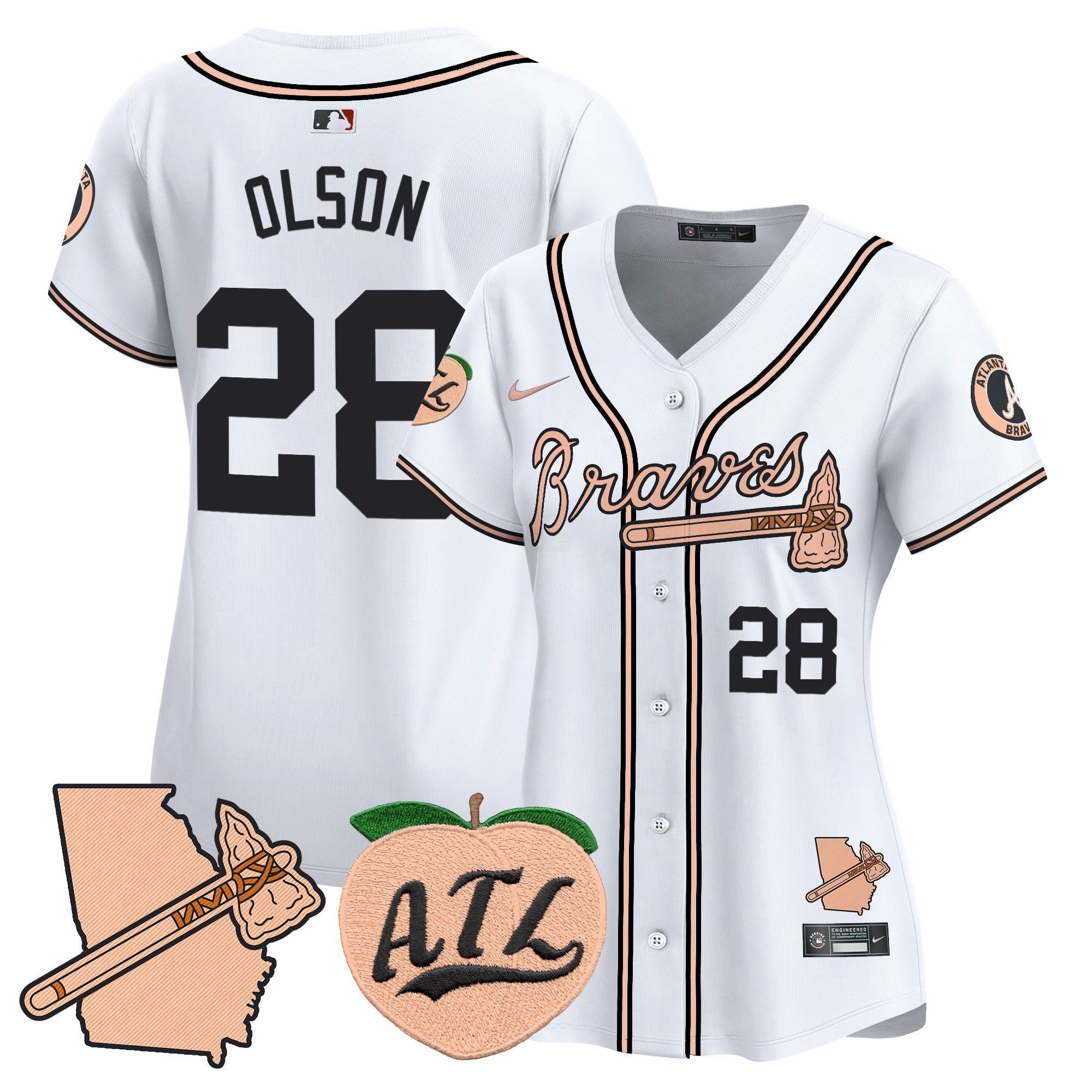 Camisa MLB Women’s Atlanta Peach Vapor Premier Limited Jersey