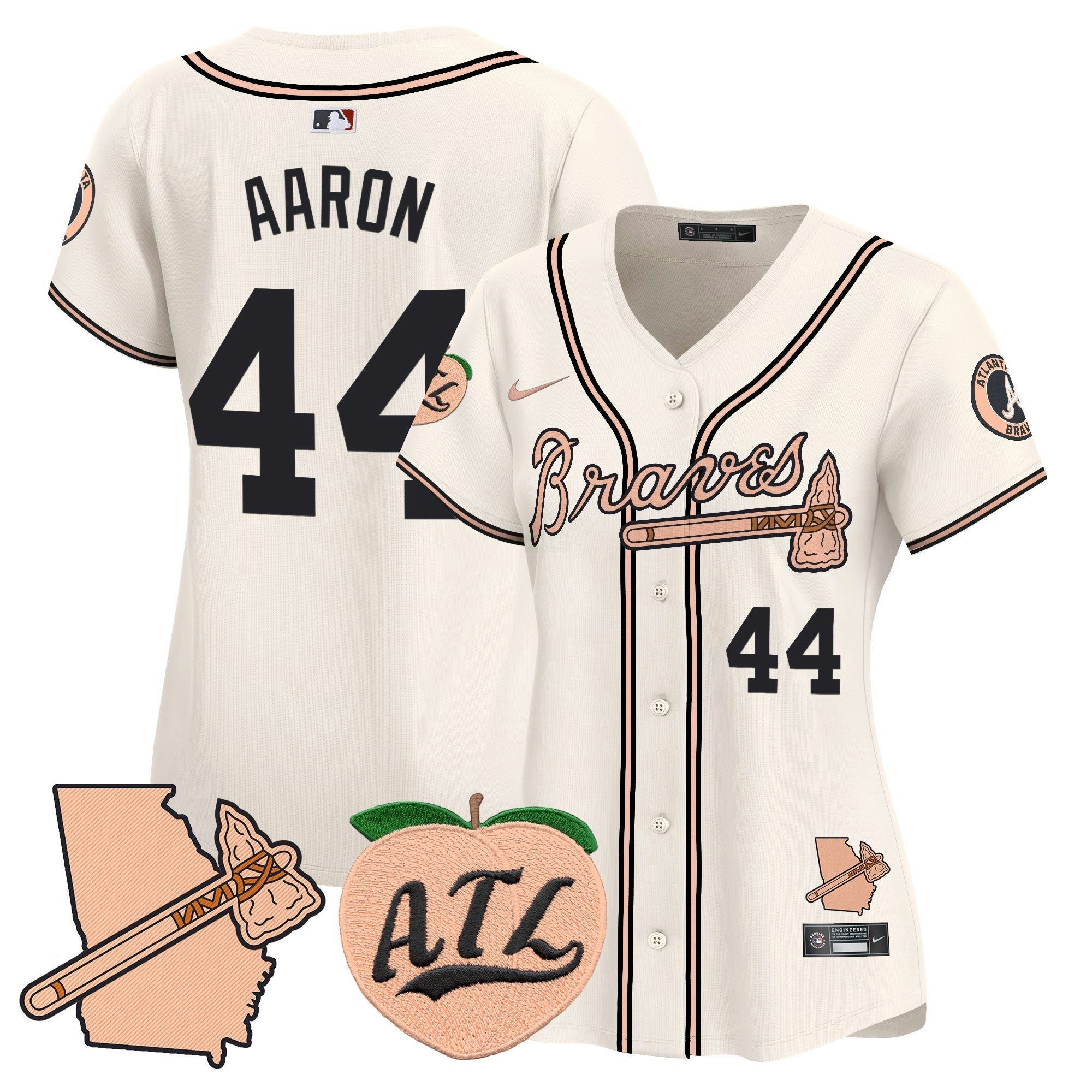 Camisa MLB Women’s Atlanta Peach Vapor Premier Limited Jersey
