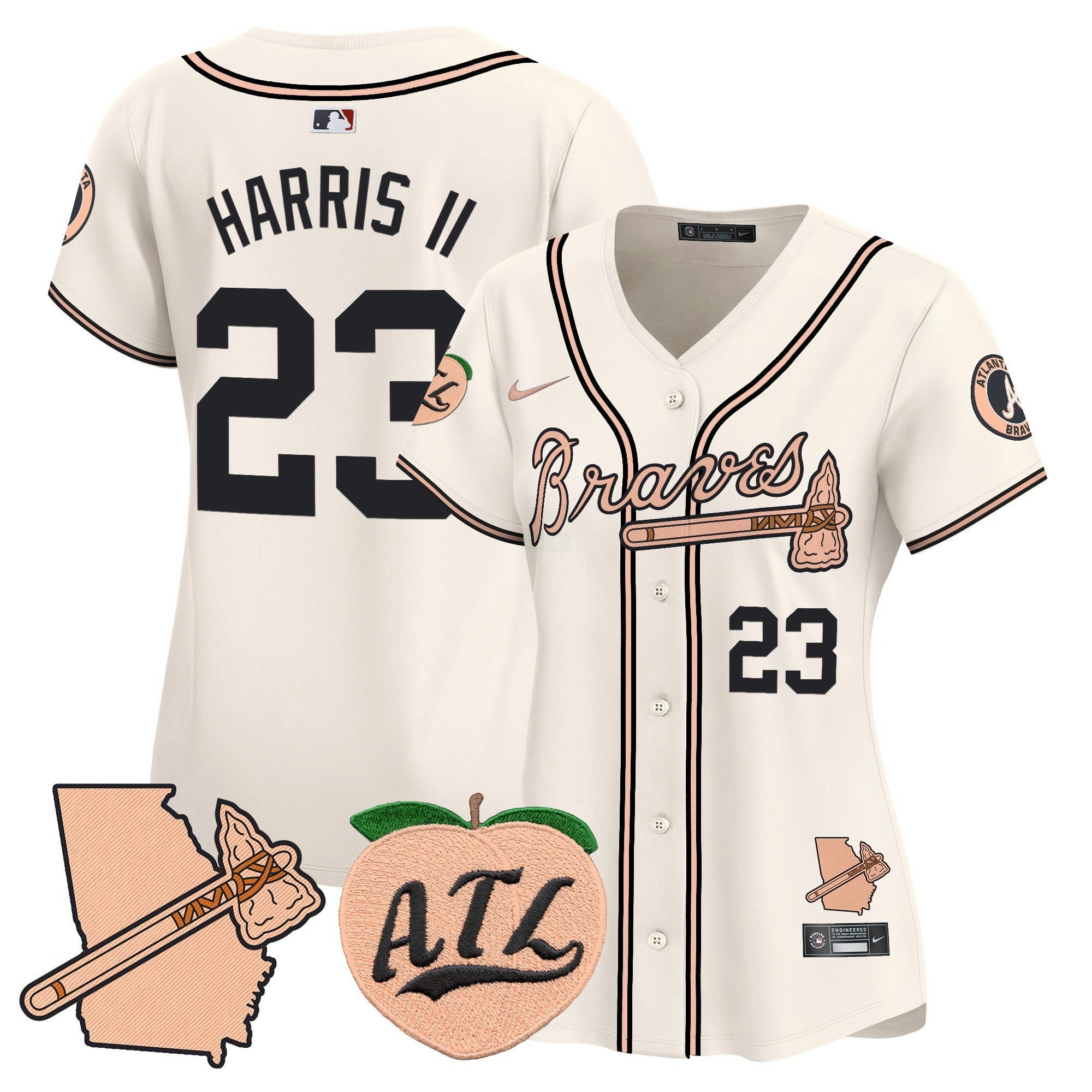 Camisa MLB Women’s Atlanta Peach Vapor Premier Limited Jersey