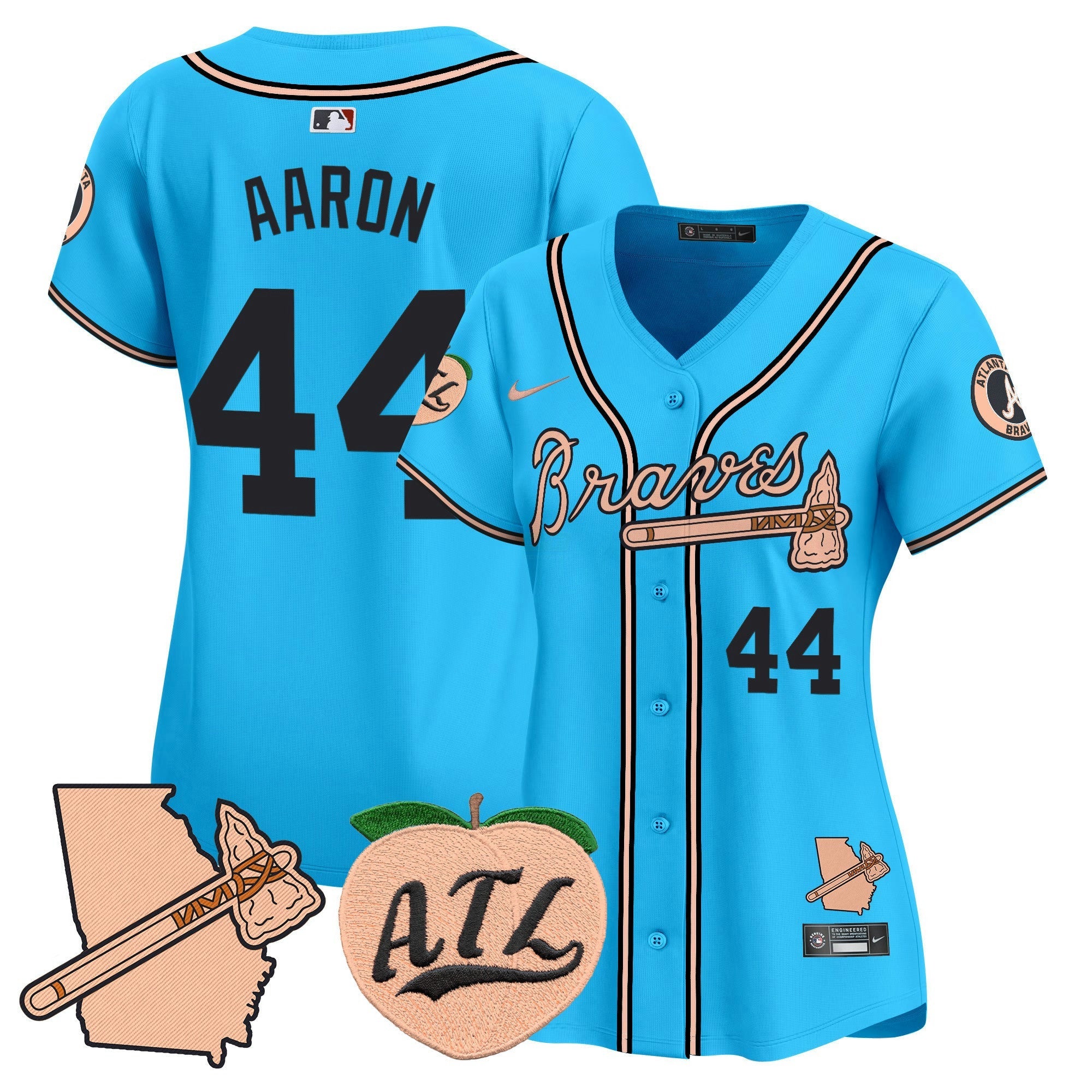 Camisa MLB Women’s Atlanta Peach Vapor Premier Limited Jersey