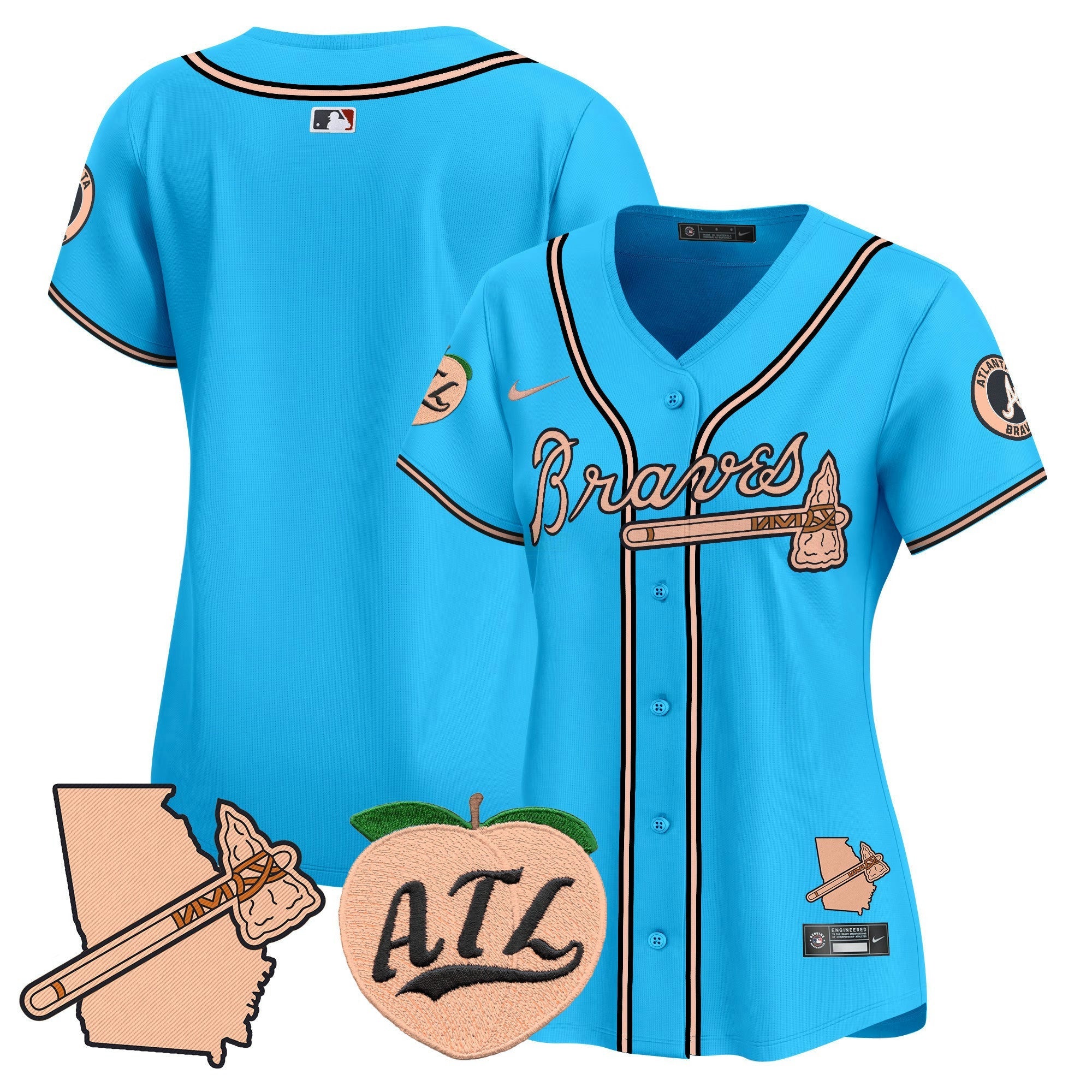 Camisa MLB Women’s Atlanta Peach Vapor Premier Limited Jersey