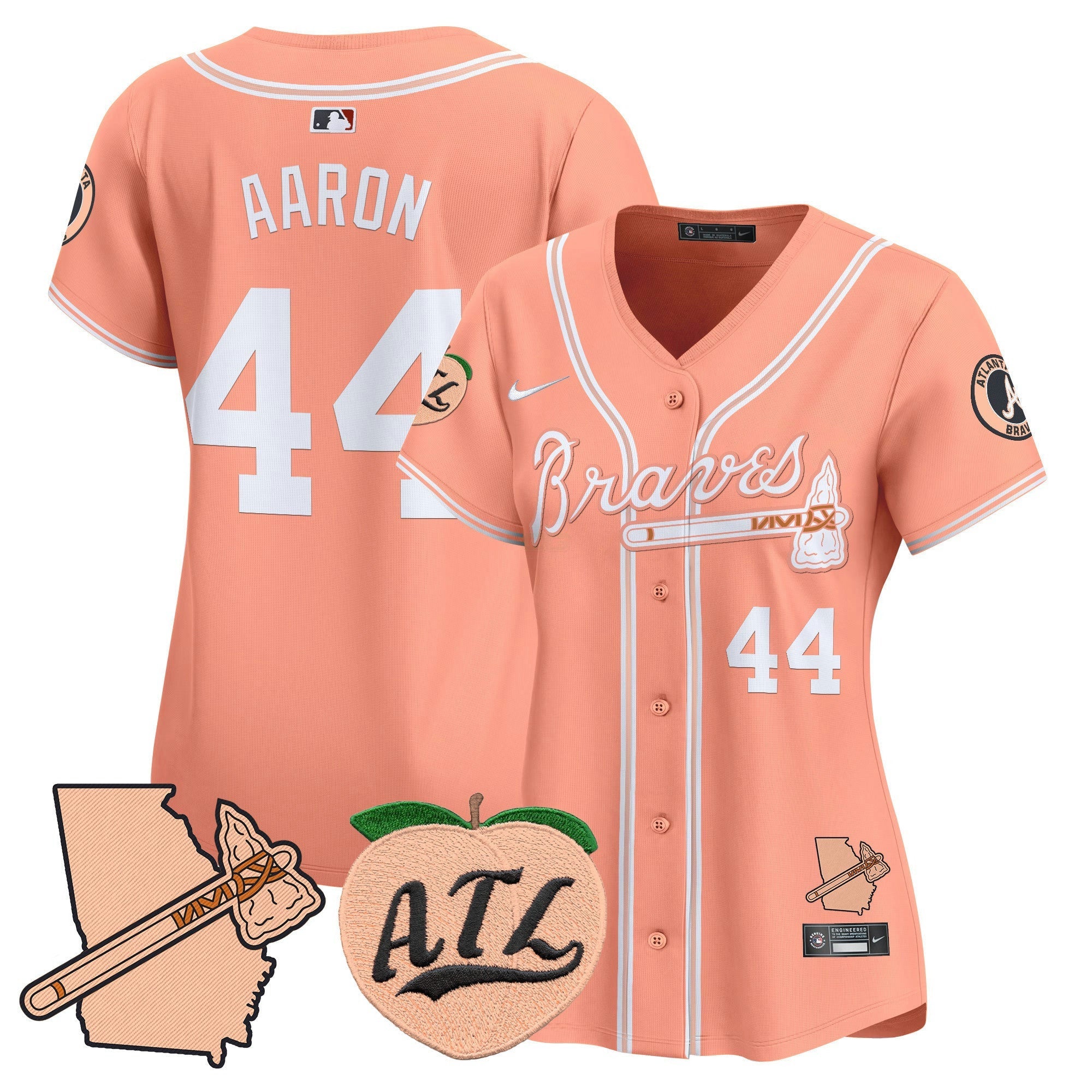 Camisa MLB Women’s Atlanta Peach Vapor Premier Limited Jersey
