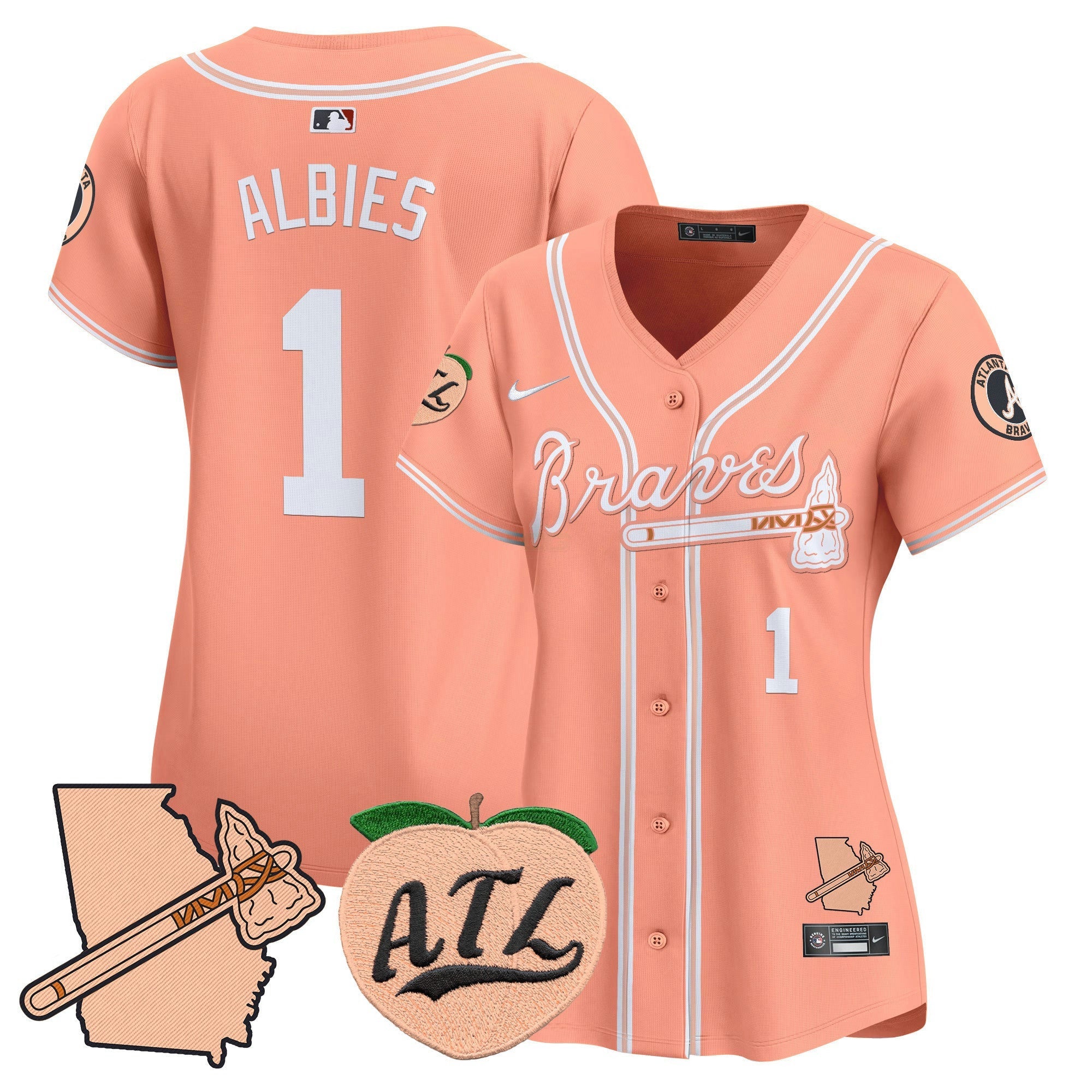 Camisa MLB Women’s Atlanta Peach Vapor Premier Limited Jersey
