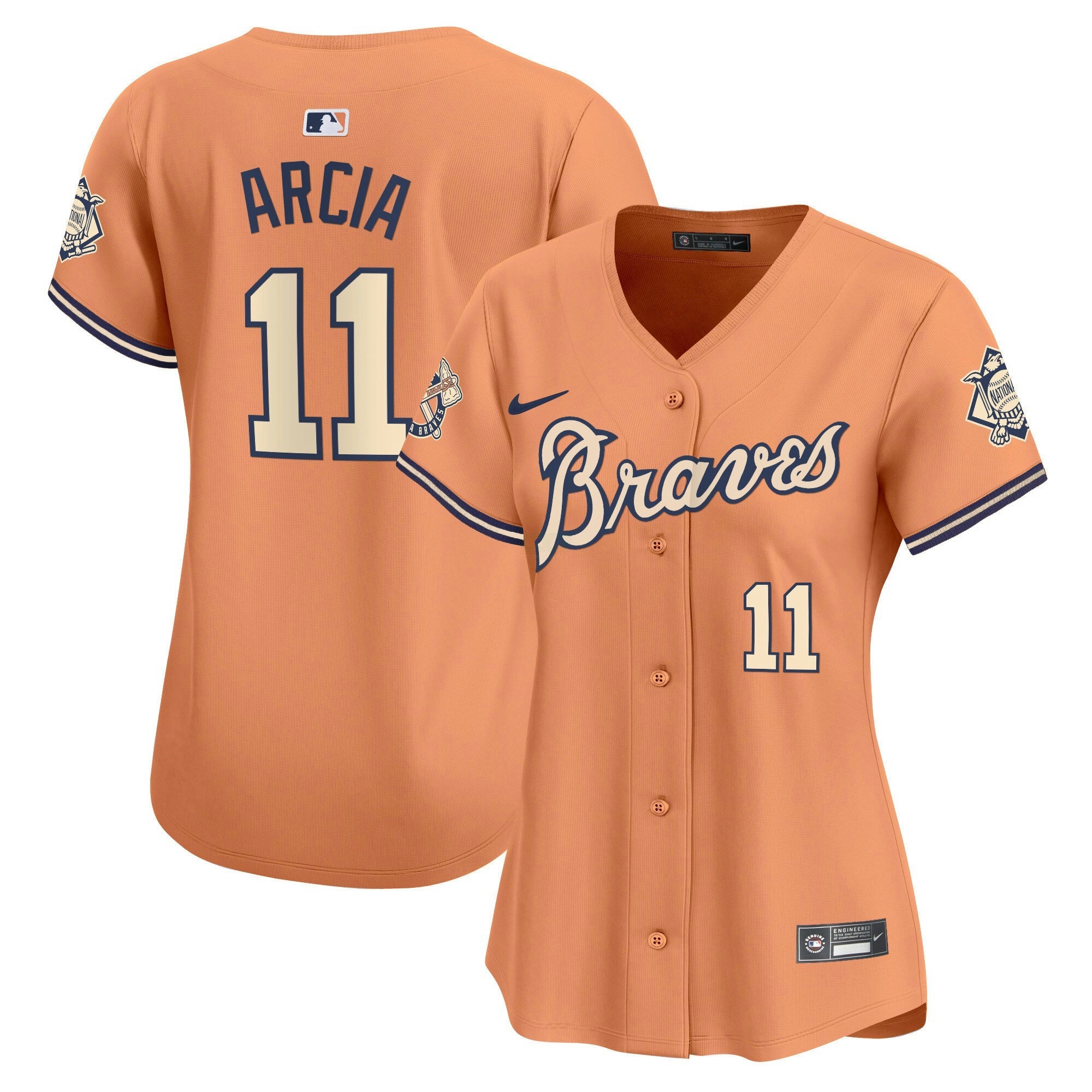 Camisa MLB Women’s Atlanta Peaches n’ Creme Vapor Premier Limited Jersey