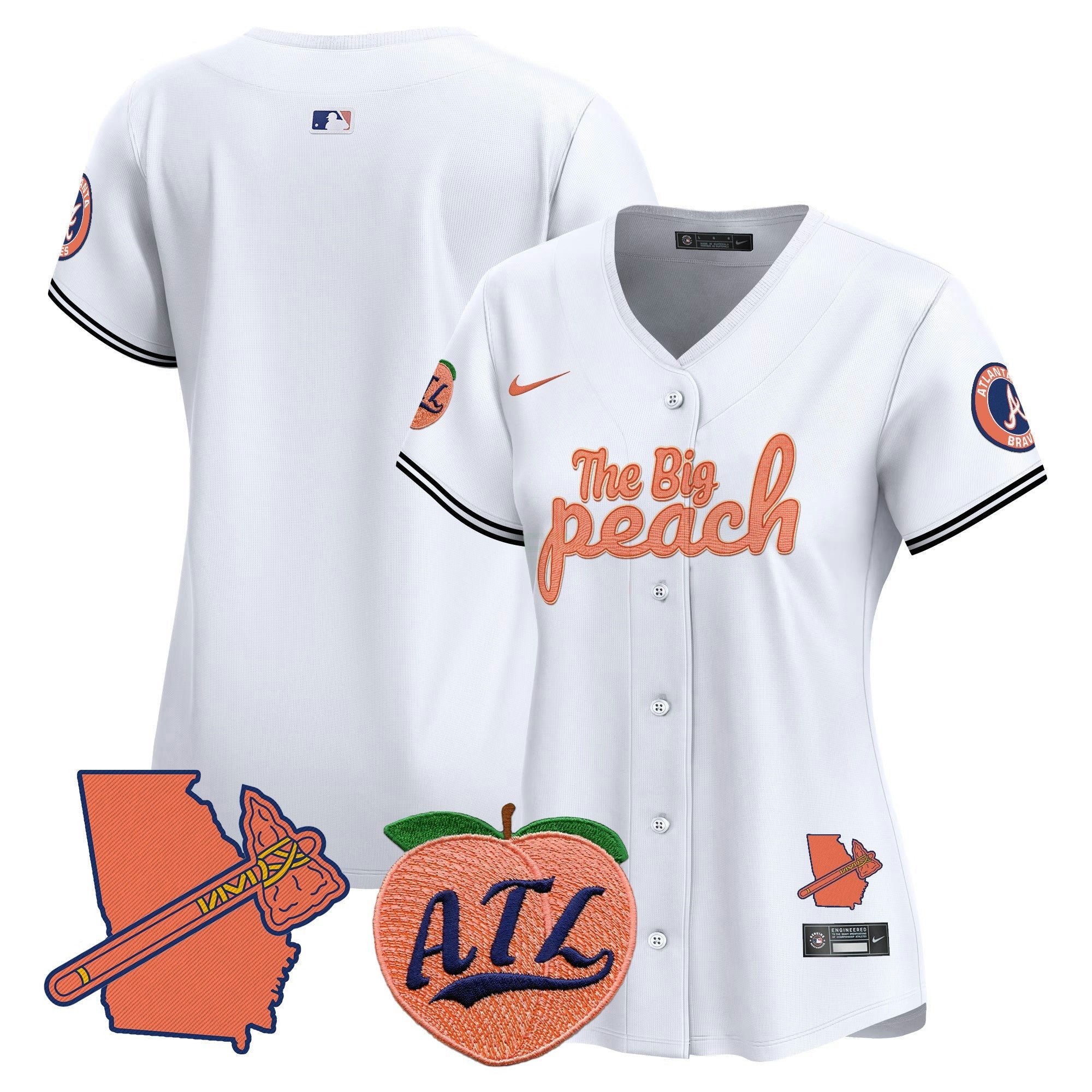 Camisa MLB Women’s Atlanta The Big Peach Vapor Premier Limited Jersey
