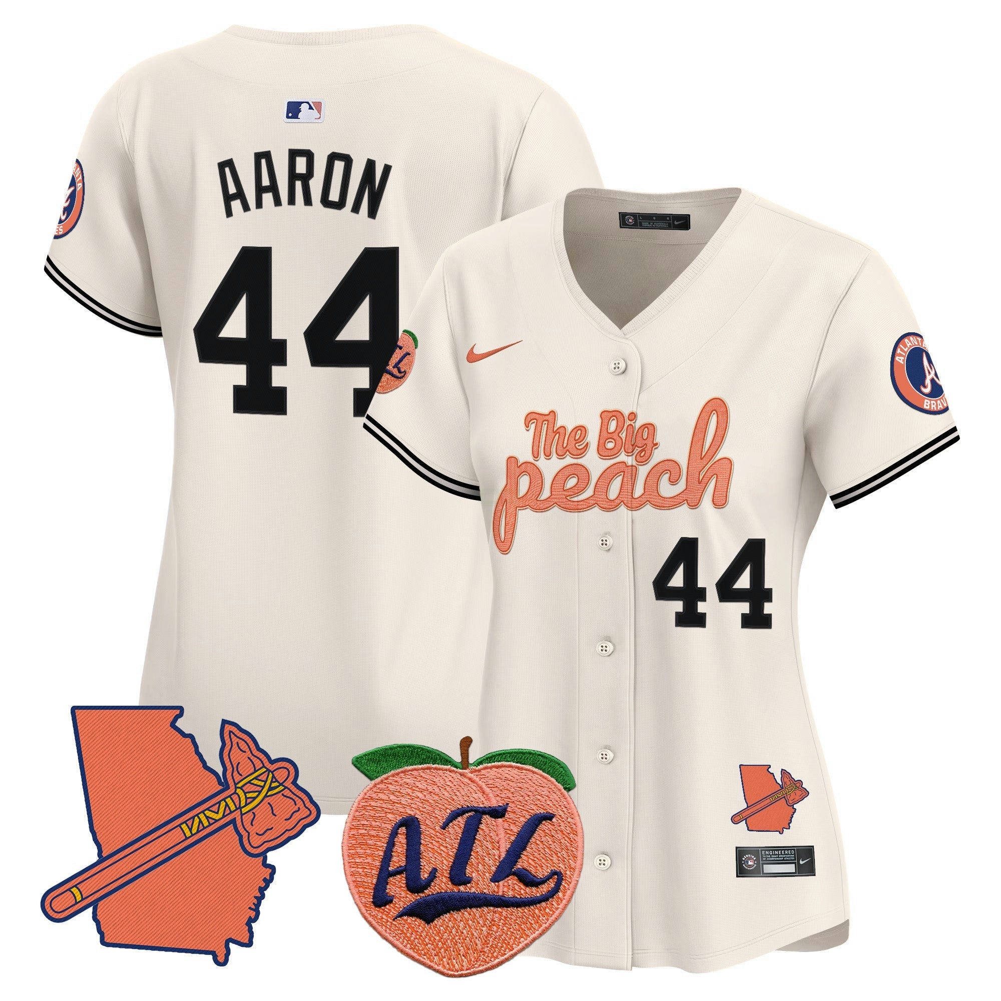 Camisa MLB Women’s Atlanta The Big Peach Vapor Premier Limited Jersey