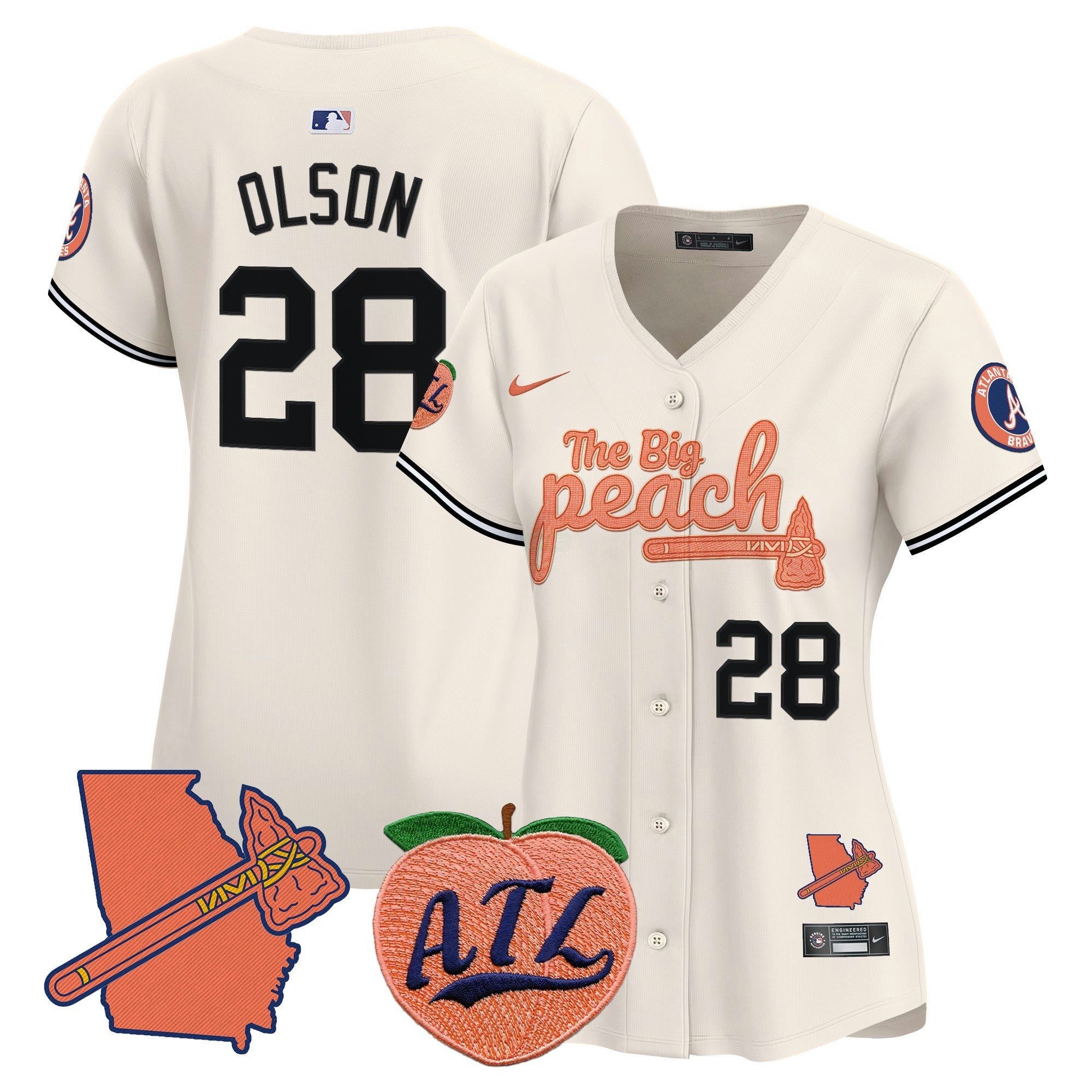 Camisa MLB Women’s Atlanta The Big Peach Vapor Premier Limited Jersey V2