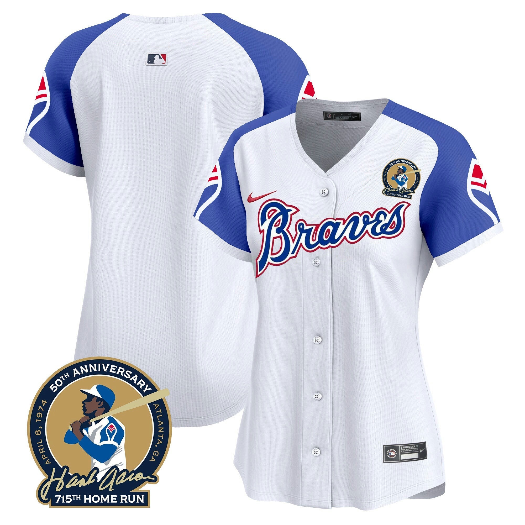 Camisa MLB Women’s Atlanta Throwback 1974 – 1982 Vapor Premier Limited Jersey