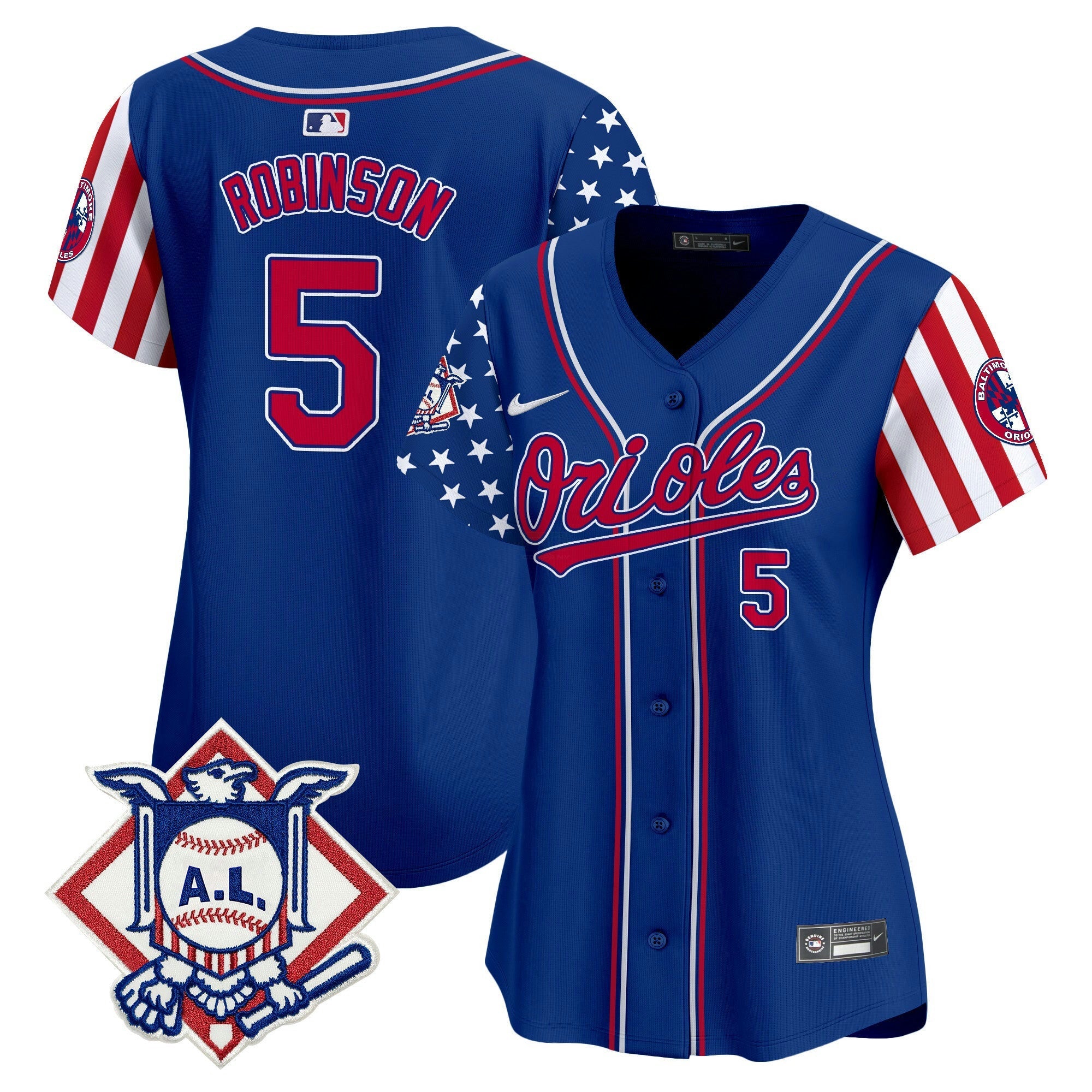 Camisa MLB Women’s Baltimore 2024 Fourth of July Vapor Premier Limited Jersey