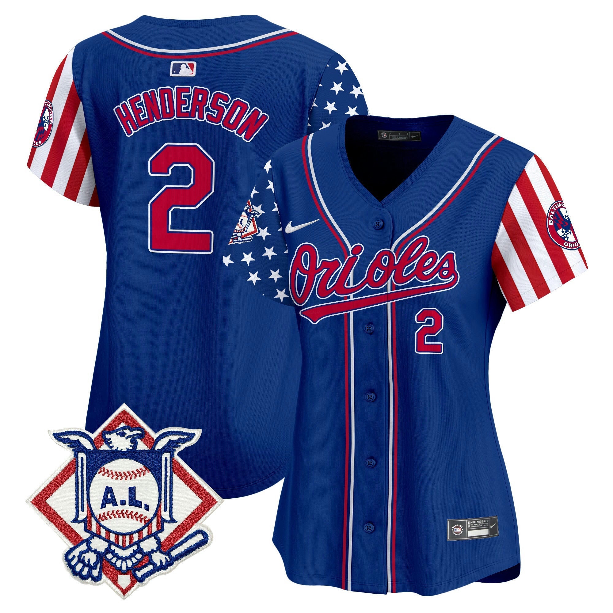 Camisa MLB Women’s Baltimore 2024 Fourth of July Vapor Premier Limited Jersey