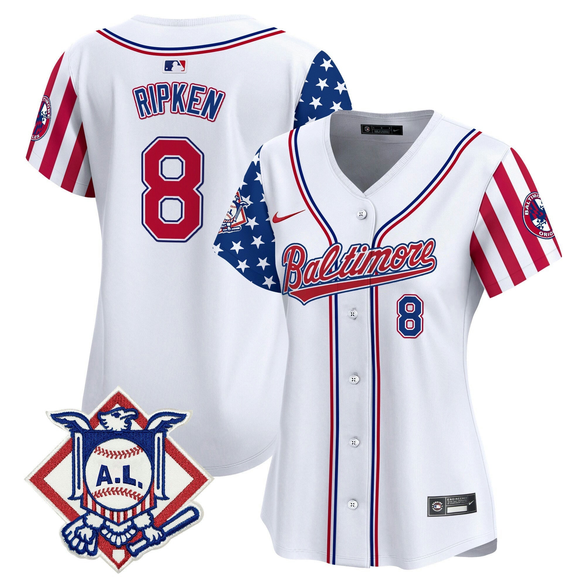 Camisa MLB Women’s Baltimore 2024 Fourth of July Vapor Premier Limited Jersey