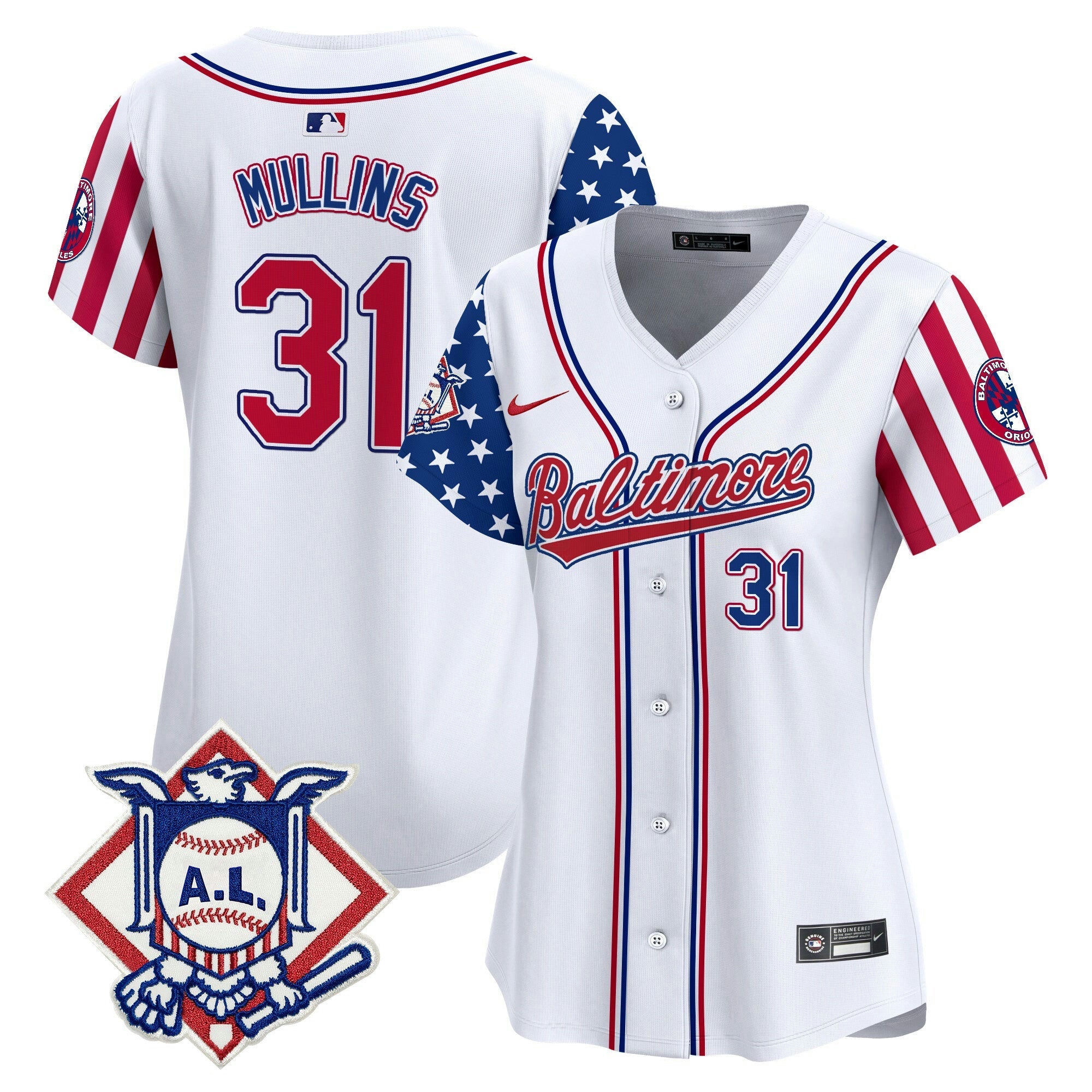 Camisa MLB Women’s Baltimore 2024 Fourth of July Vapor Premier Limited Jersey