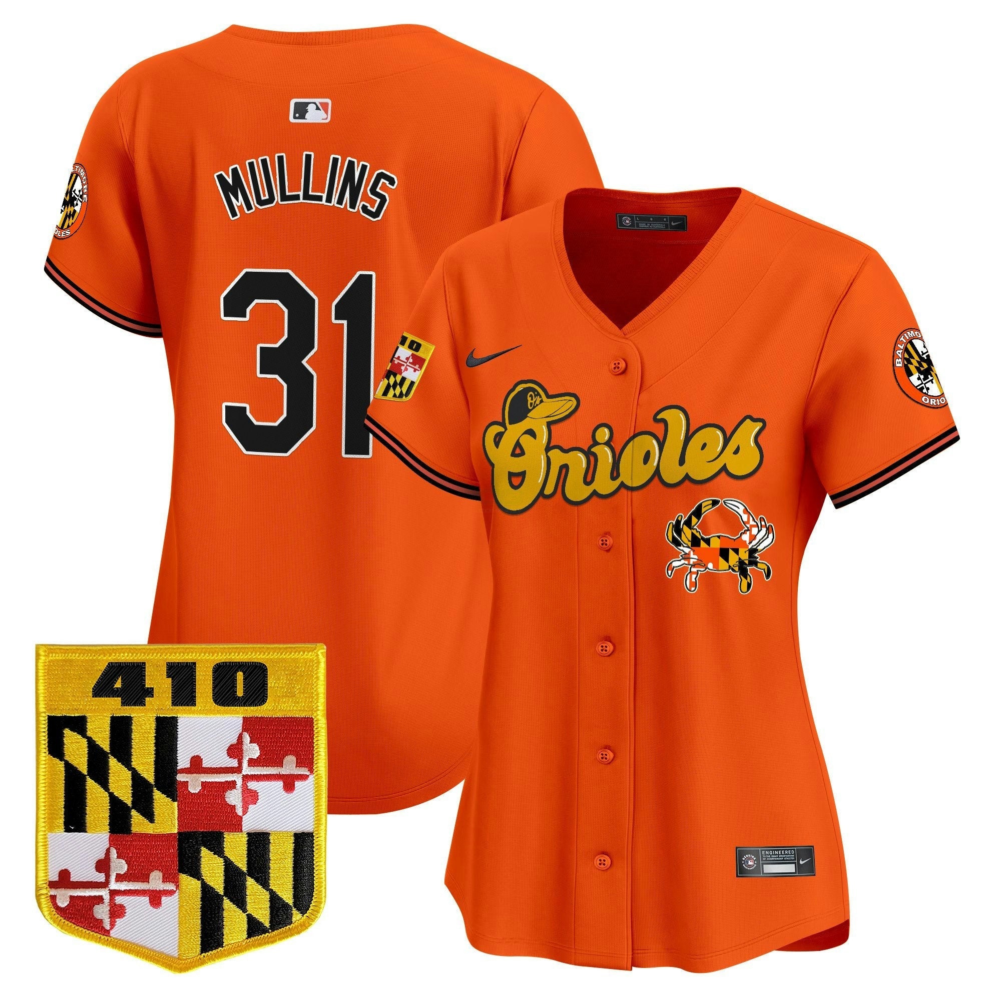Camisa MLB Women’s Baltimore 410 & Chesapeake Crab Patch Vapor Premier Limited Jersey