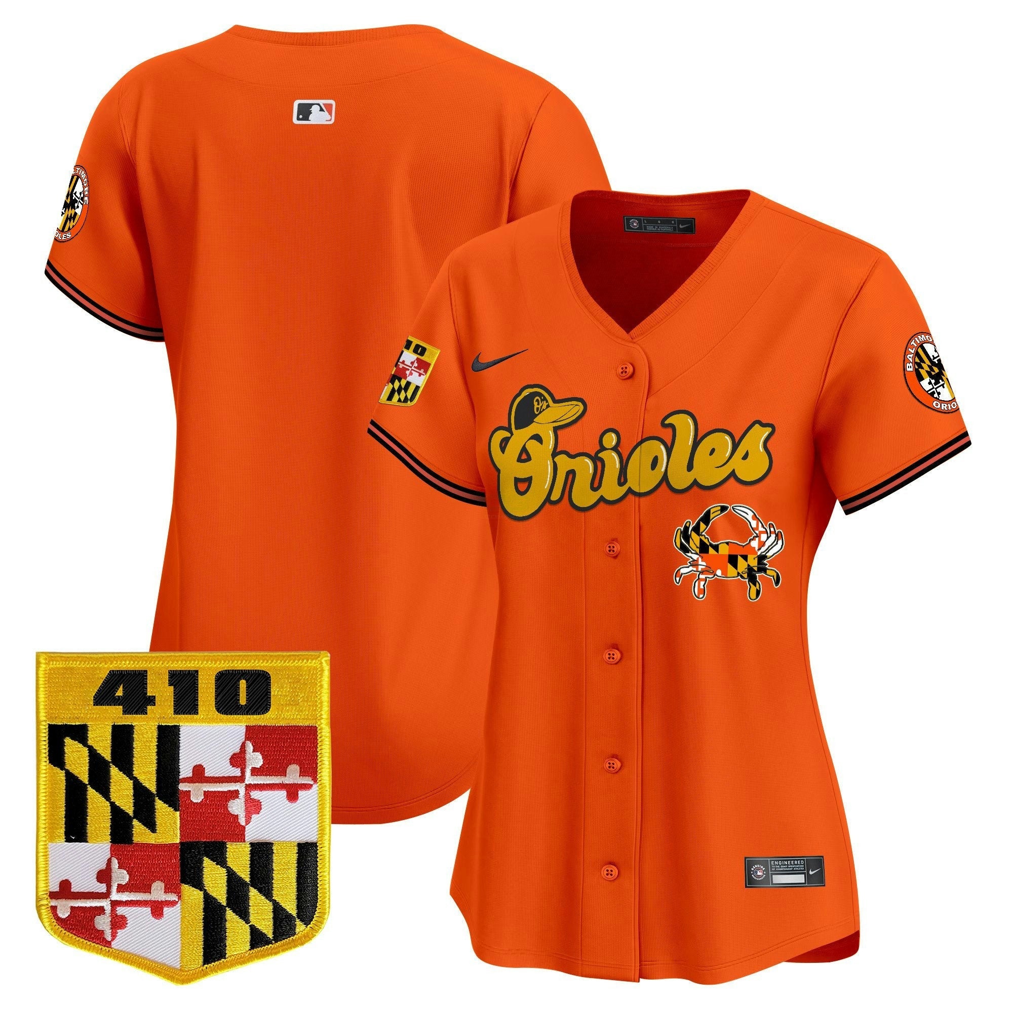 Camisa MLB Women’s Baltimore 410 & Chesapeake Crab Patch Vapor Premier Limited Jersey