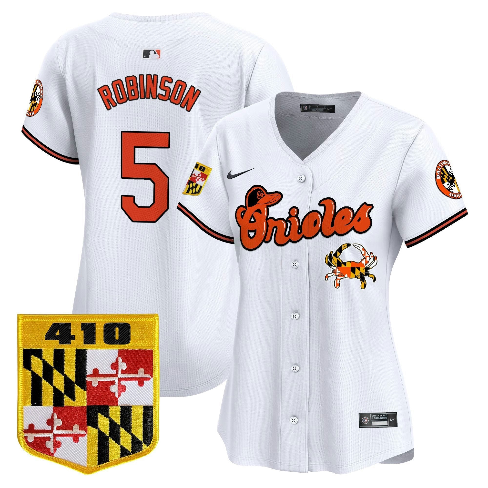 Camisa MLB Women’s Baltimore 410 & Chesapeake Crab Patch Vapor Premier Limited Jersey
