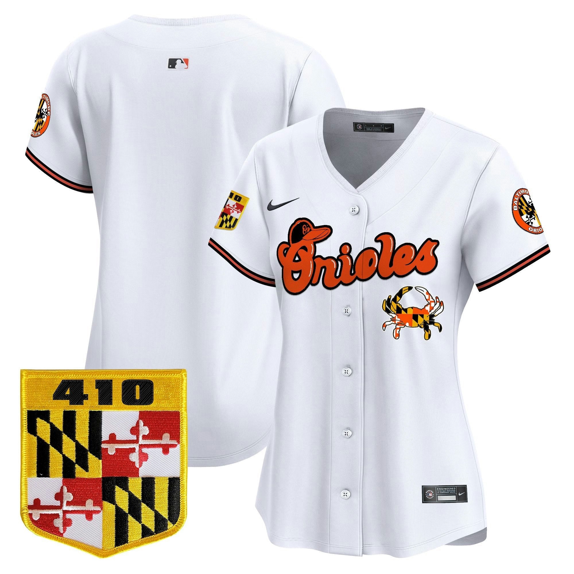 Camisa MLB Women’s Baltimore 410 & Chesapeake Crab Patch Vapor Premier Limited Jersey