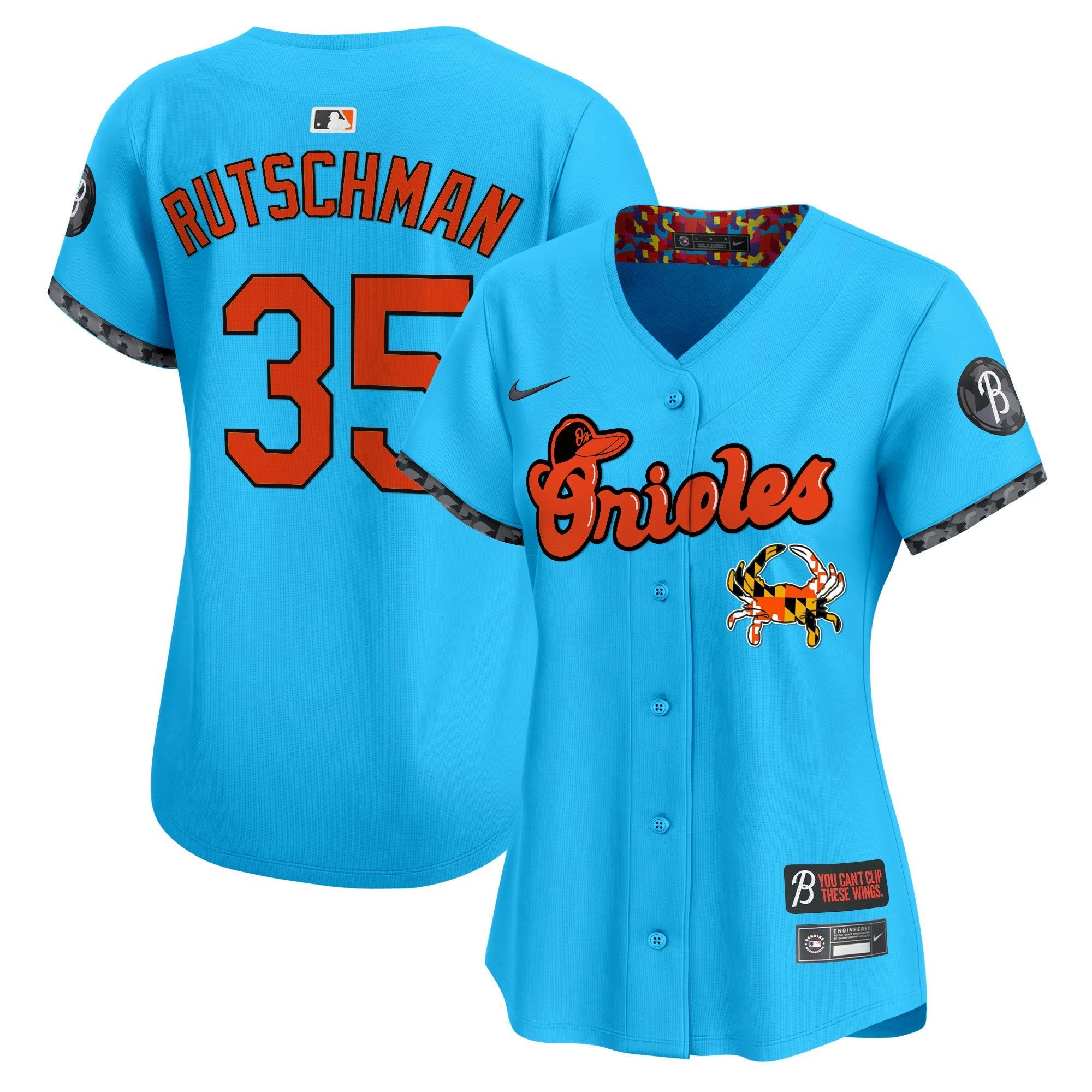 Camisa MLB Women’s Baltimore Maryland Blue Crab Vapor Premier Limited Jersey