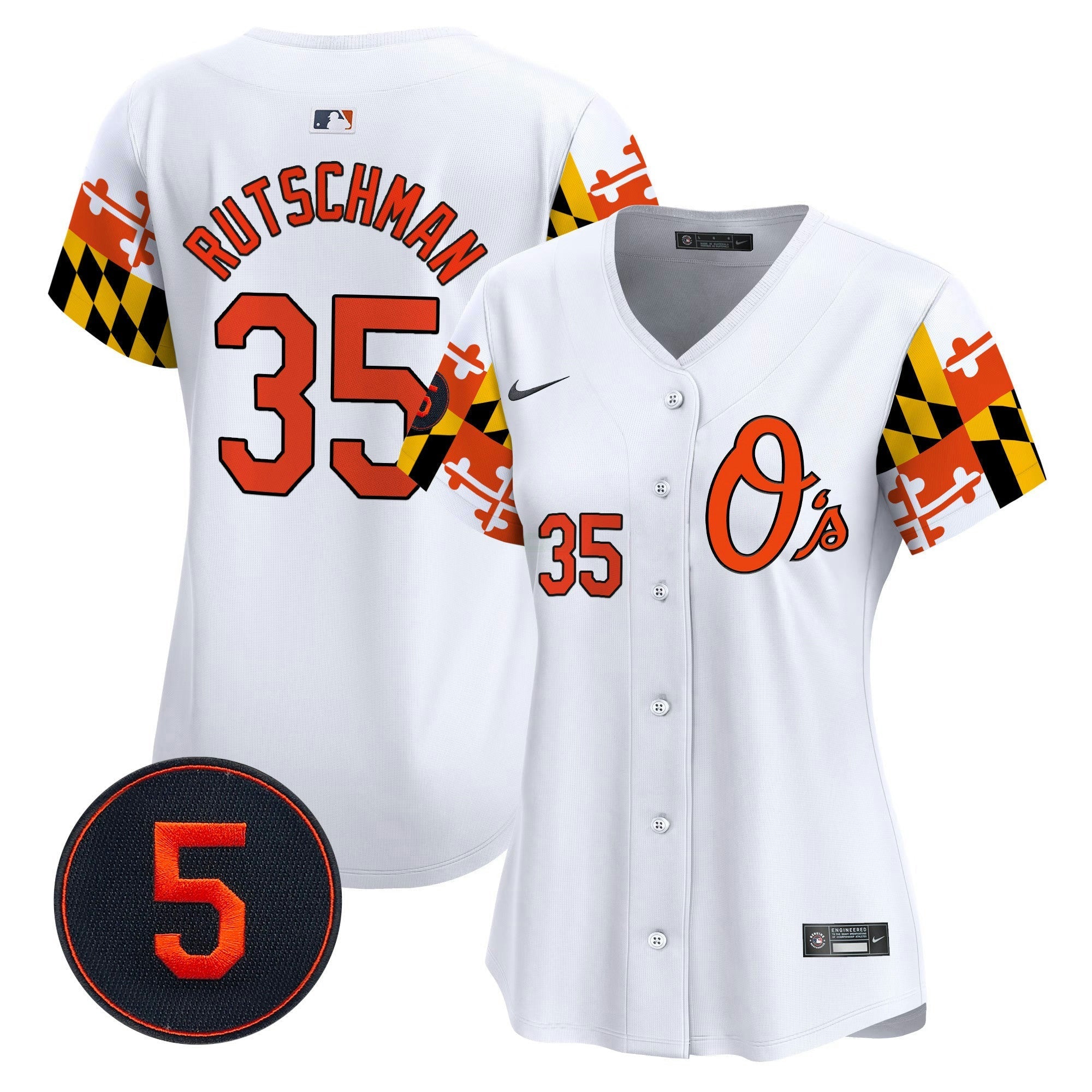 Camisa MLB Women’s Baltimore Robinson Patch Vapor Premier Limited Jersey V5