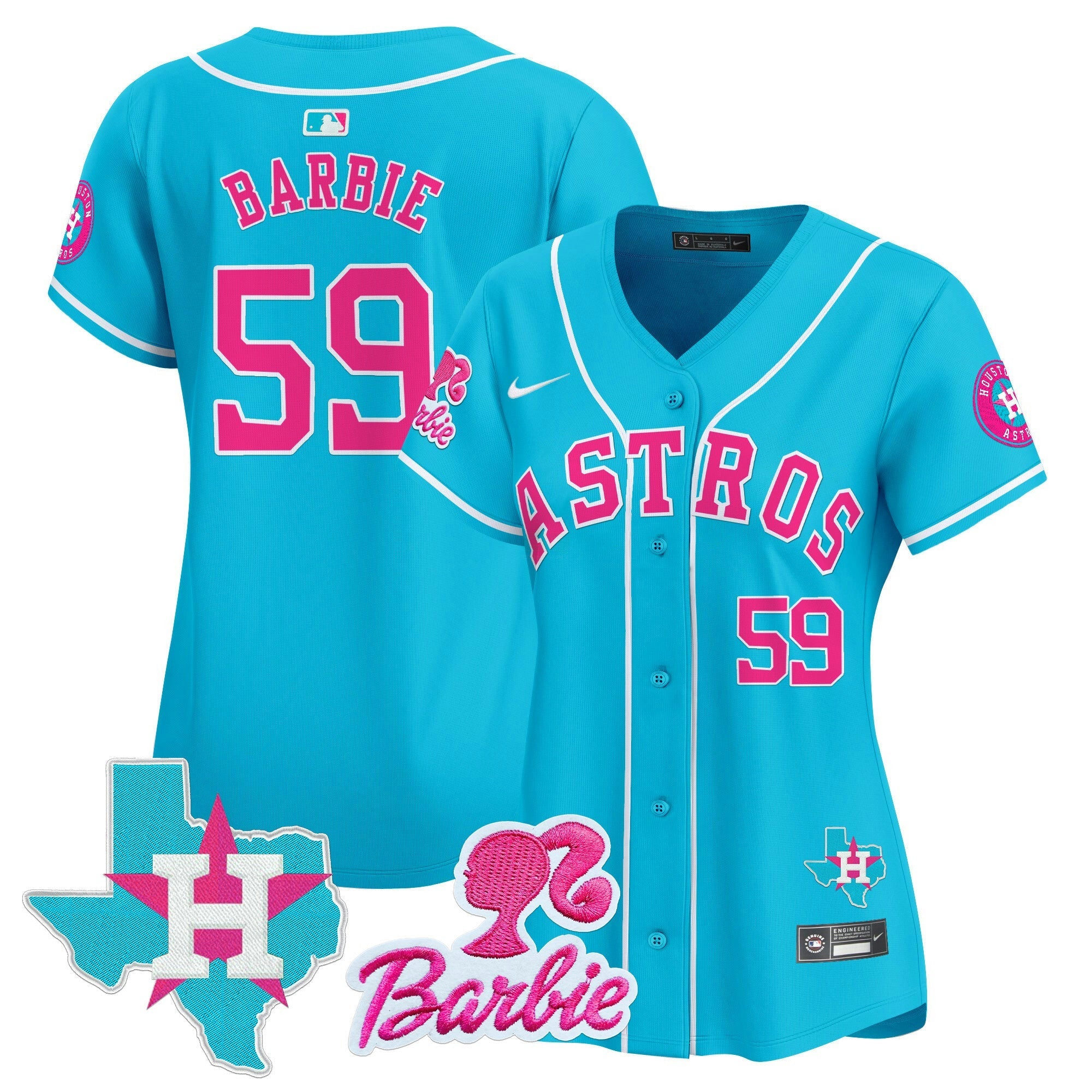 Camisa MLB Women’s Barbie Patch Vapor Premier Limited Jersey