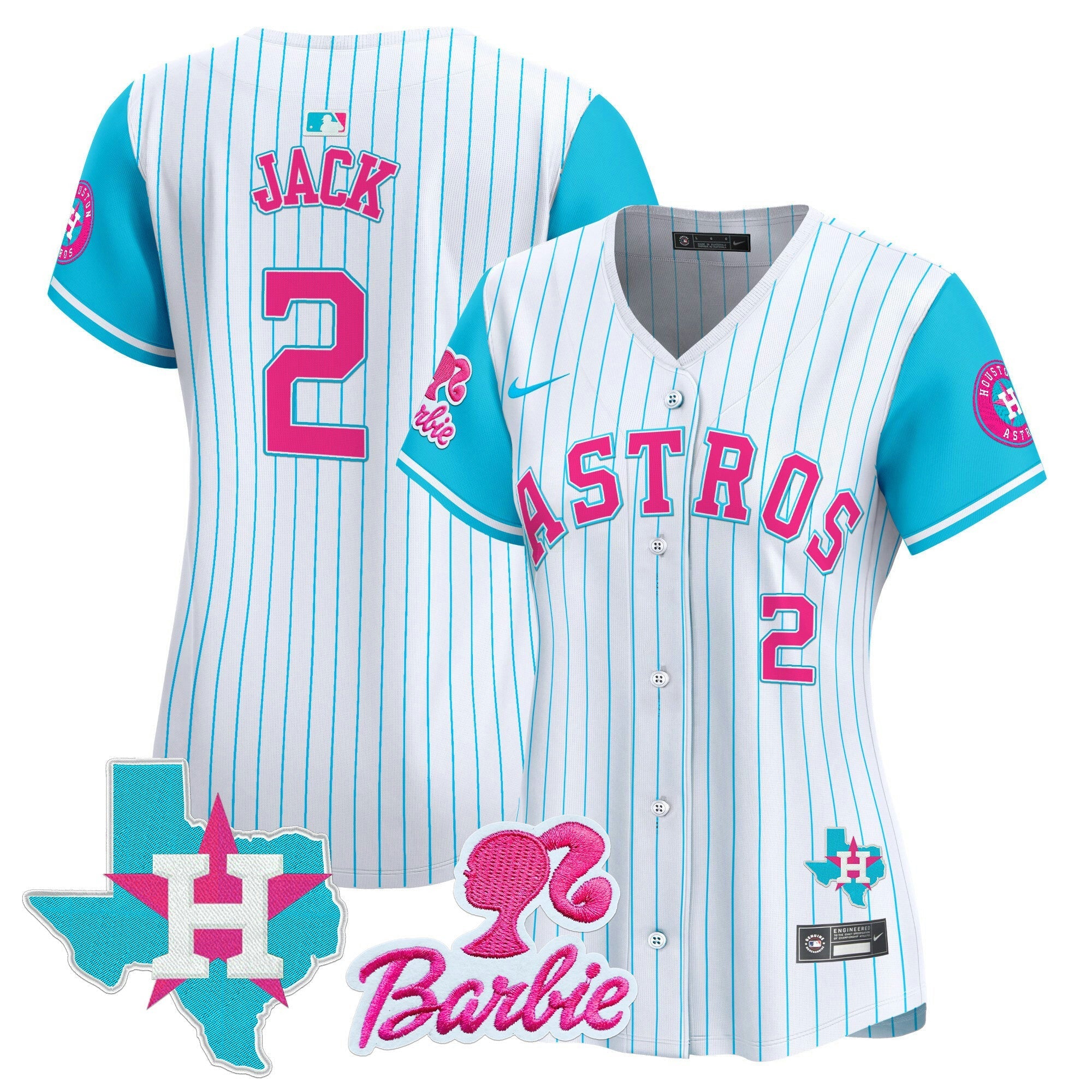 Camisa MLB Women’s Barbie Patch Vapor Premier Limited Jersey