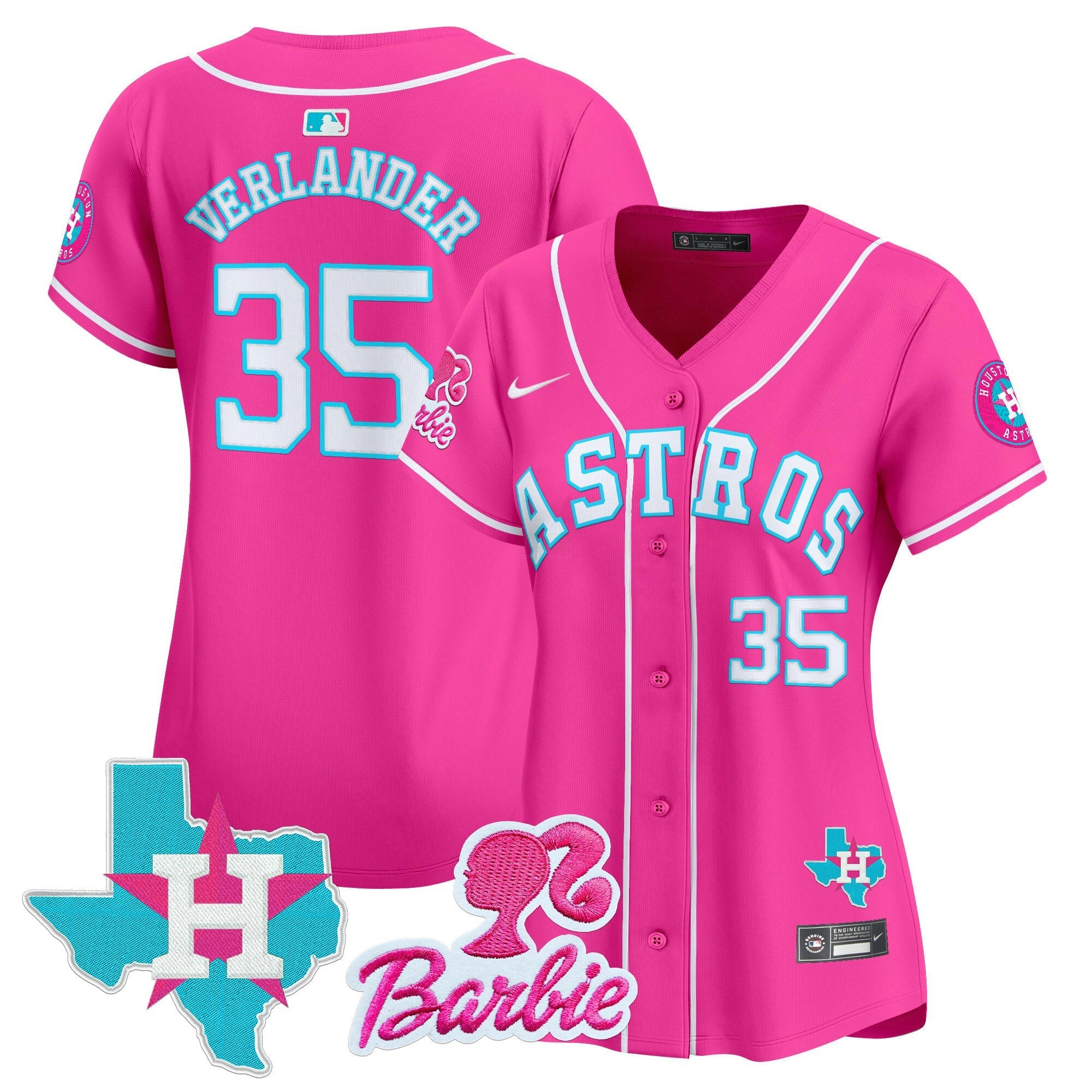 Camisa MLB Women’s Barbie Patch Vapor Premier Limited Jersey