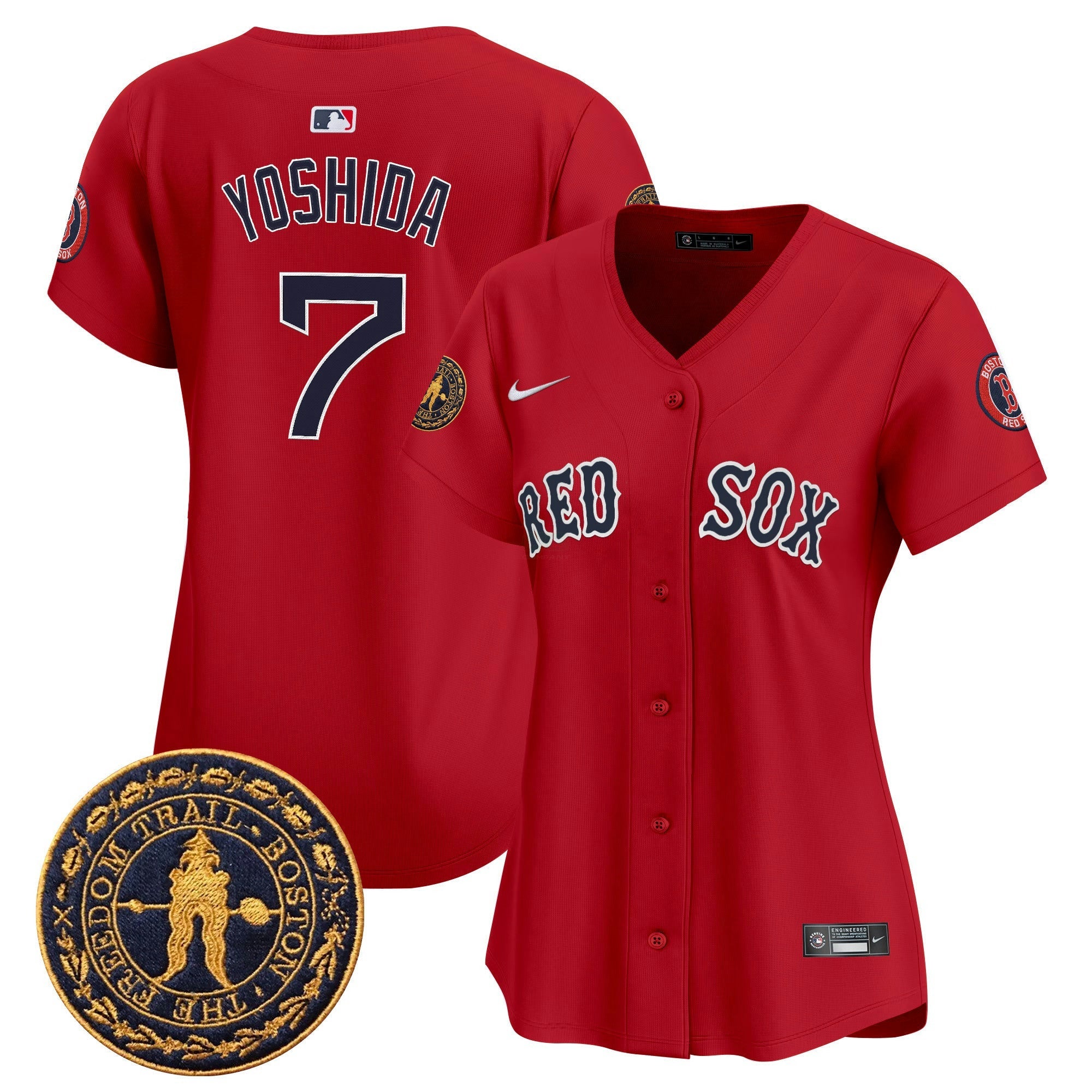 Camisa MLB Women’s Boston Freedom Trail Patch Vapor Premier Limited Jersey