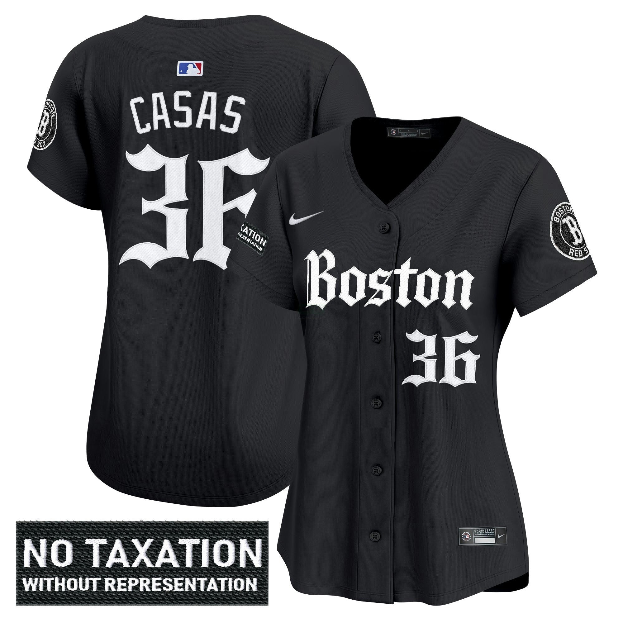 Camisa MLB Women’s Boston ‘Retro Newspaper Edition’ Vapor Premier Limited Jersey