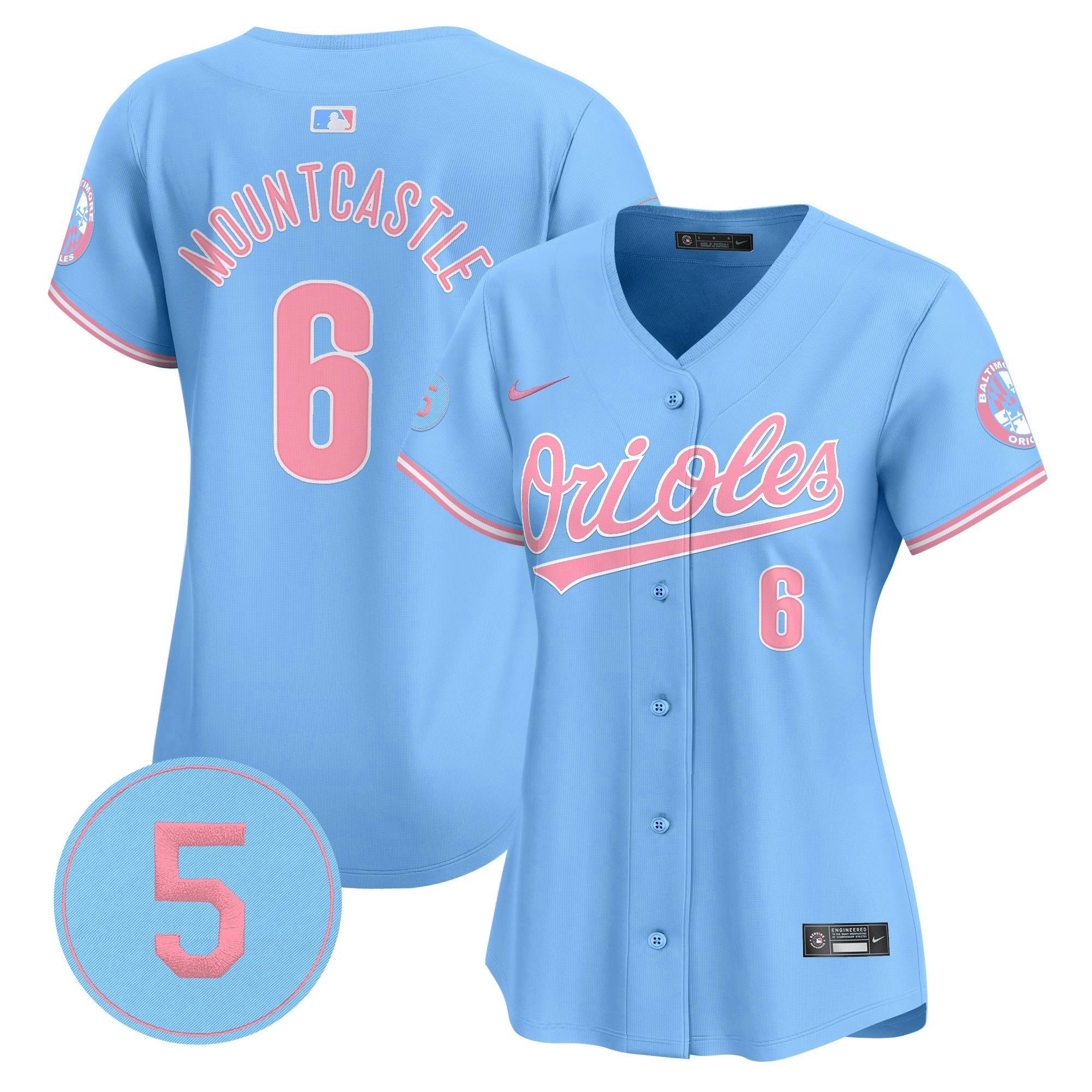 Camisa MLB Women’s Bubblegum Pink Robinson Patch Vapor Premier Limited Jersey