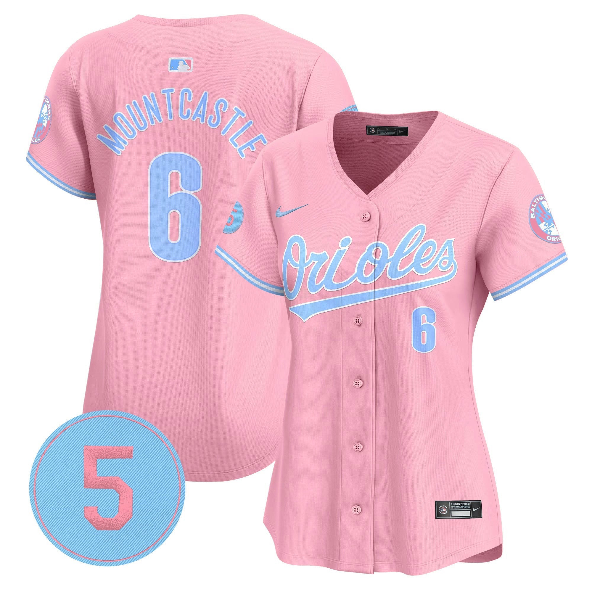 Camisa MLB Women’s Bubblegum Pink Robinson Patch Vapor Premier Limited Jersey