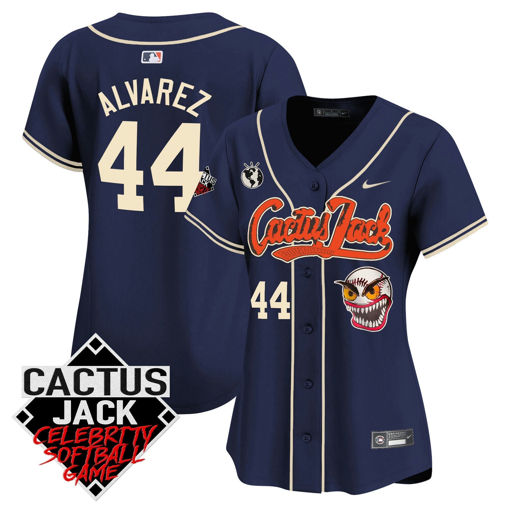 Camisa MLB Women’s Cactus Jack Celebrity Softball Game Patch Vapor Premier Limited Jersey