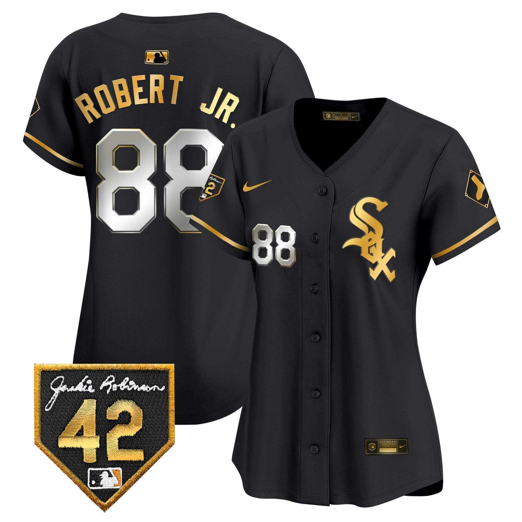 Camisa MLB Women’s Chicago 2024 Jackie Robinson Patch Vapor Premier Limited Jersey