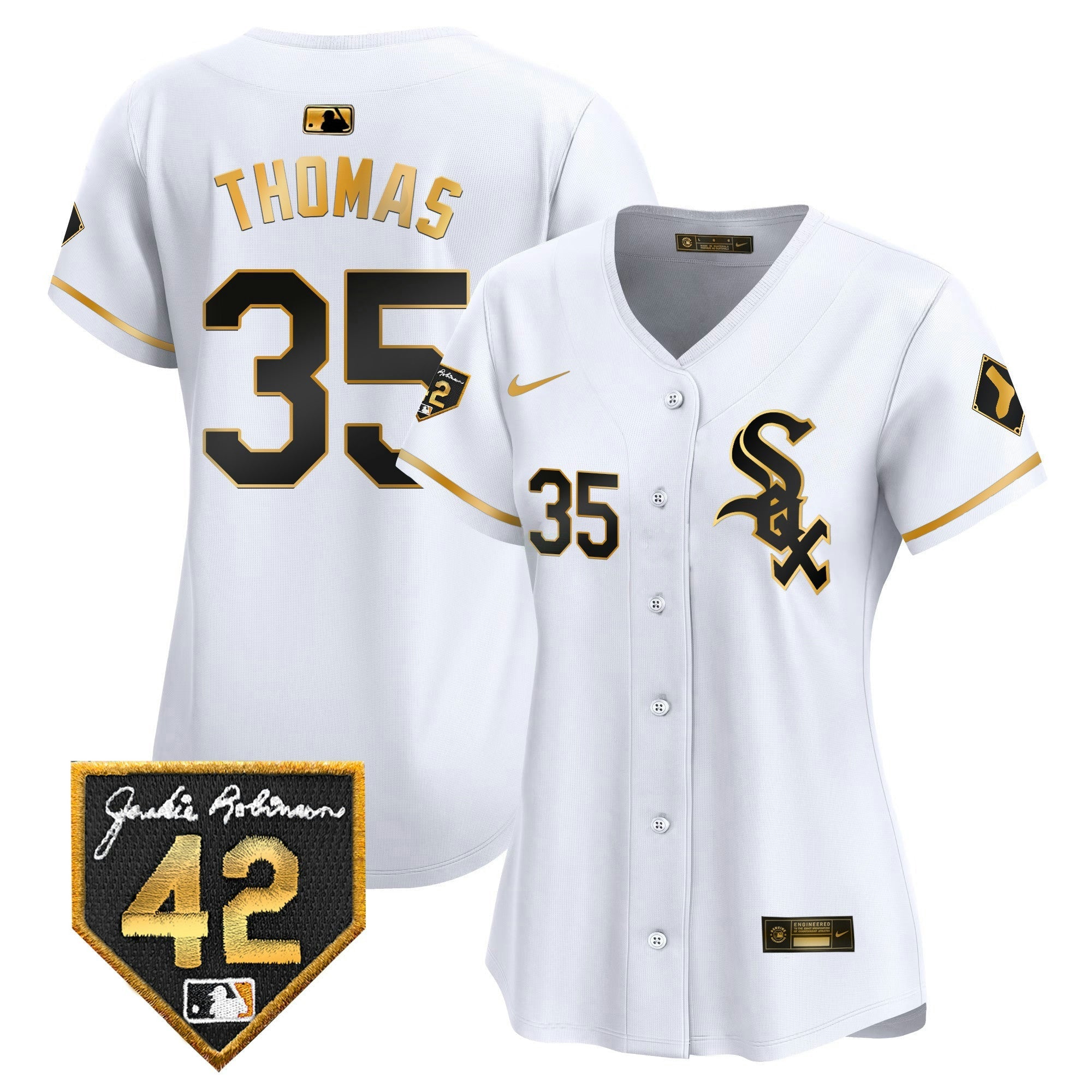 Camisa MLB Women’s Chicago 2024 Jackie Robinson Patch Vapor Premier Limited Jersey