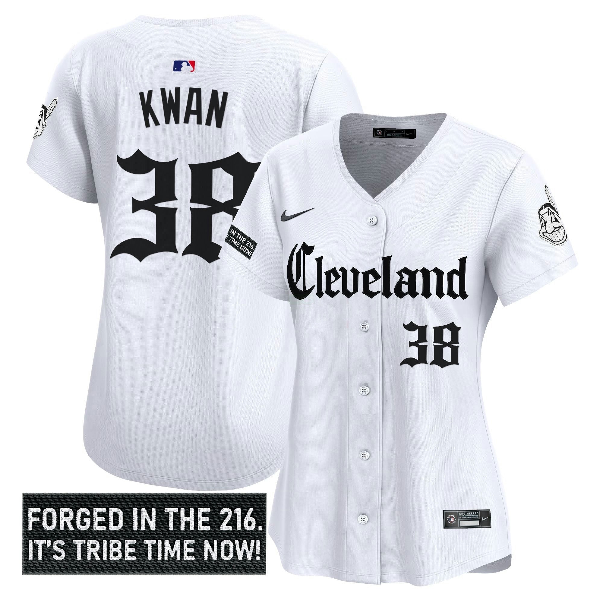 Camisa MLB Women’s Cleveland Indians ‘Gothic Iron Edition’ Vapor Premier Limited Jersey
