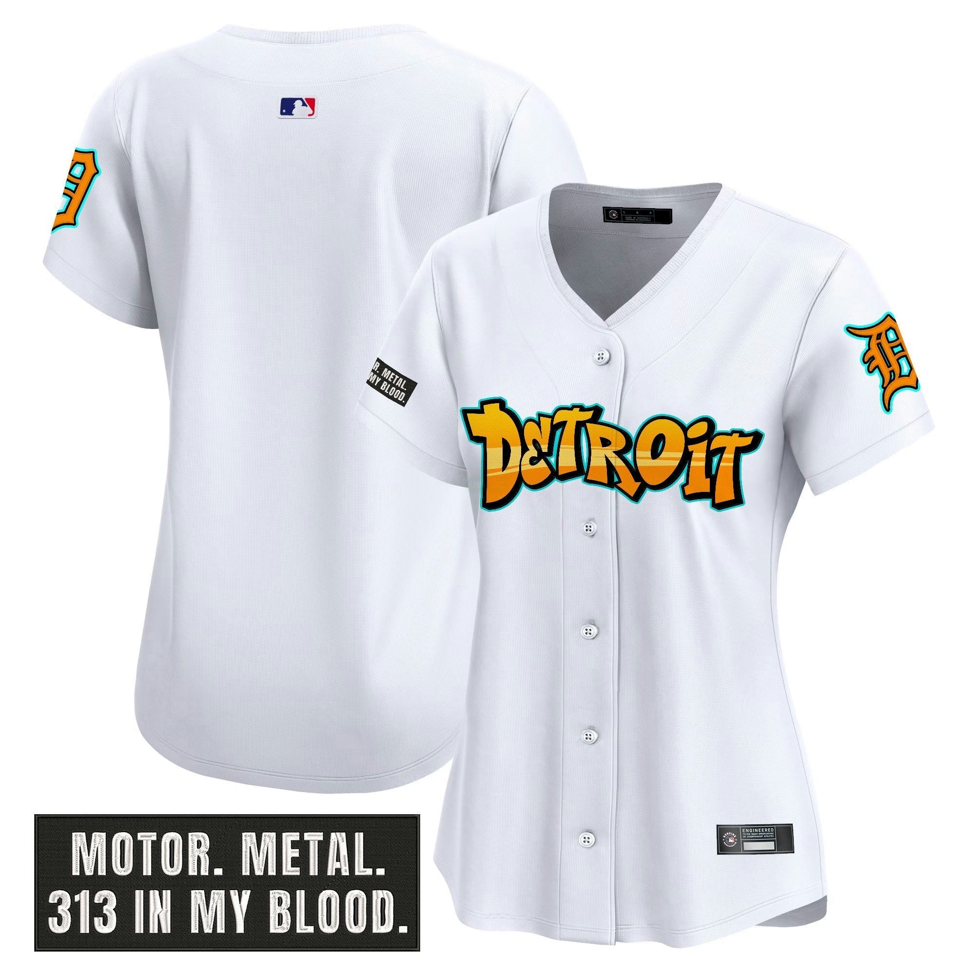 Camisa MLB Women’s Detroit ‘Graffiti Motor City Edition’ Vapor Premier Limited Jersey