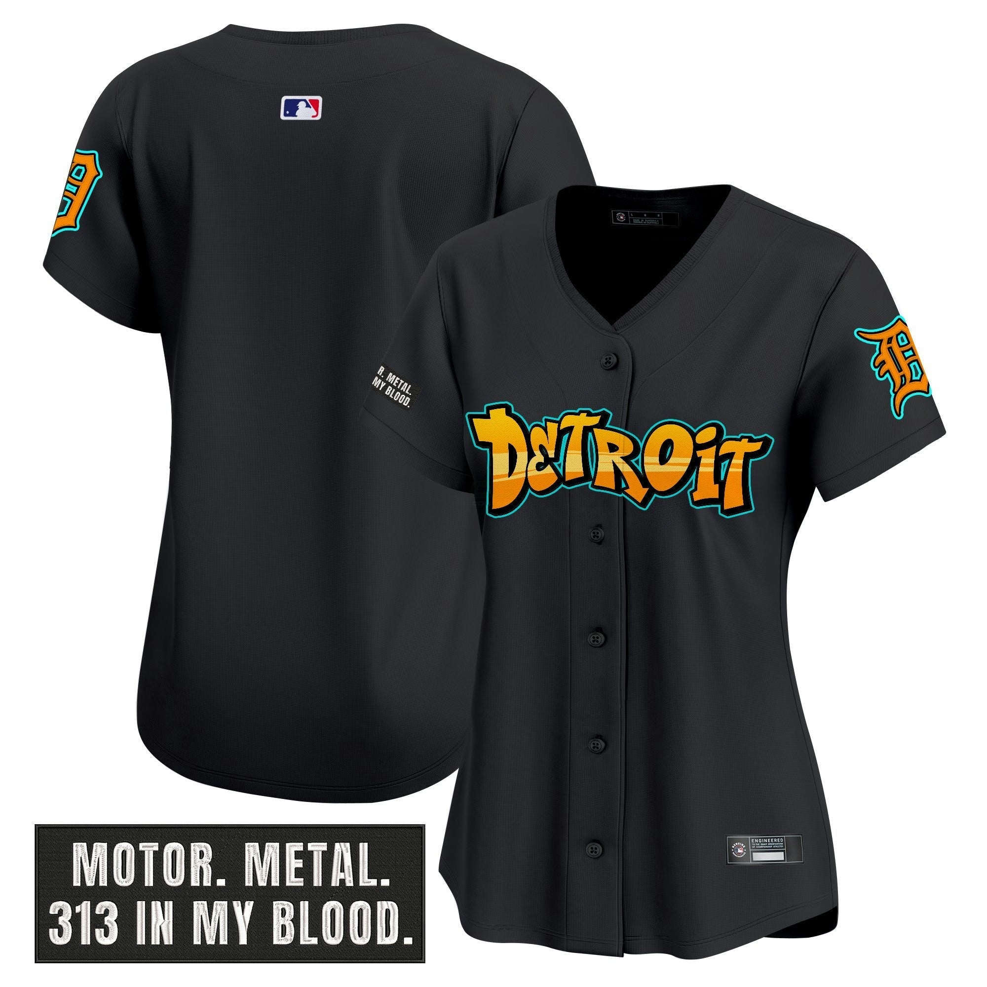 Camisa MLB Women’s Detroit ‘Graffiti Motor City Edition’ Vapor Premier Limited Jersey