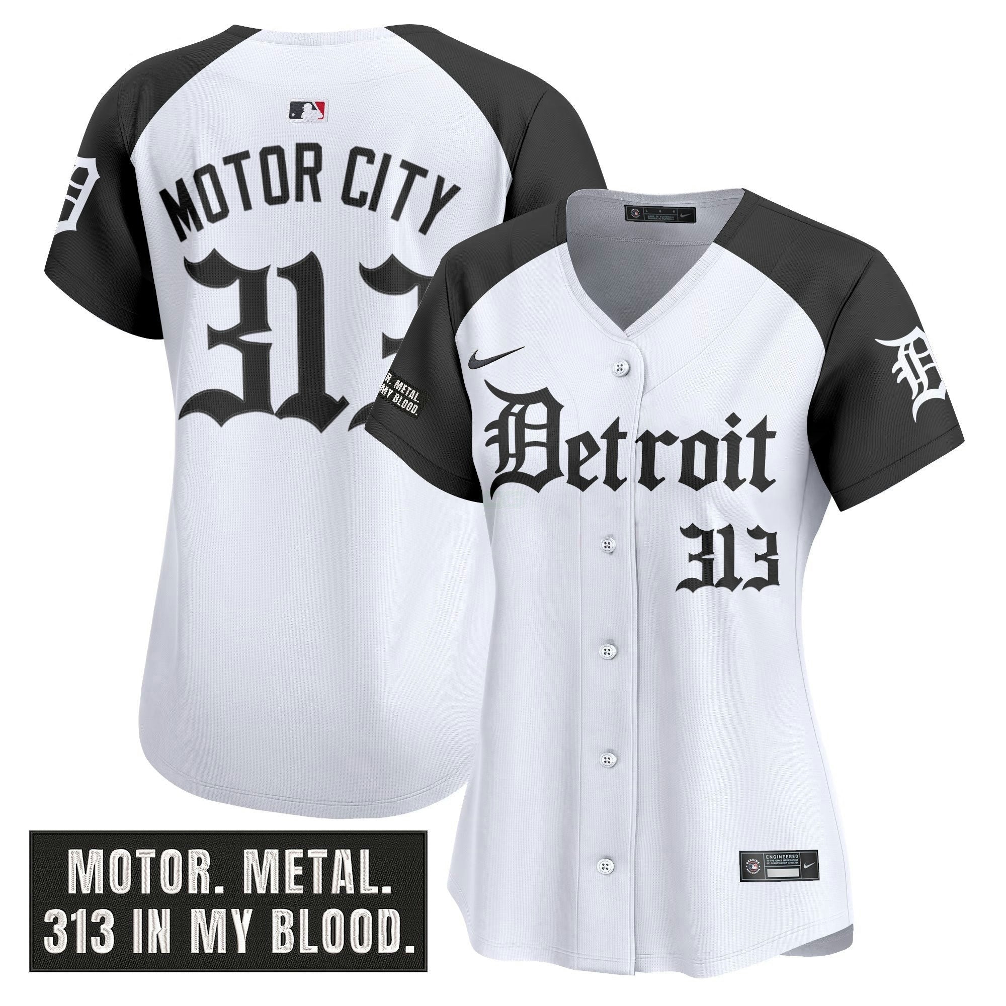 Camisa MLB Women’s Detroit ‘Motor Gothic Edition’ Vapor Premier Limited Jersey